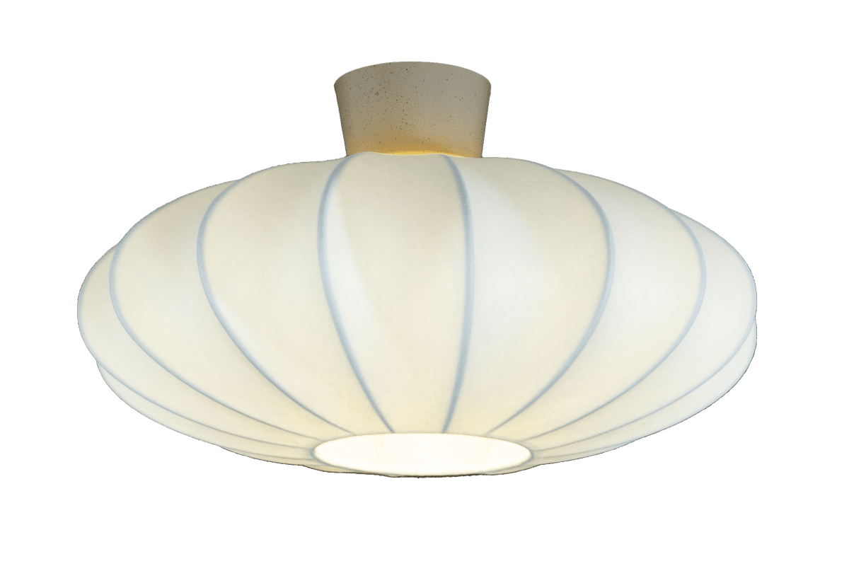 Zoom bilde av Madison Ø45 Hvit plafond Fra Aneta Lighting - Den dekorative taklampen i en varm grå skjerm er en fin detalj som komplementerer lampens myke uttrykk.