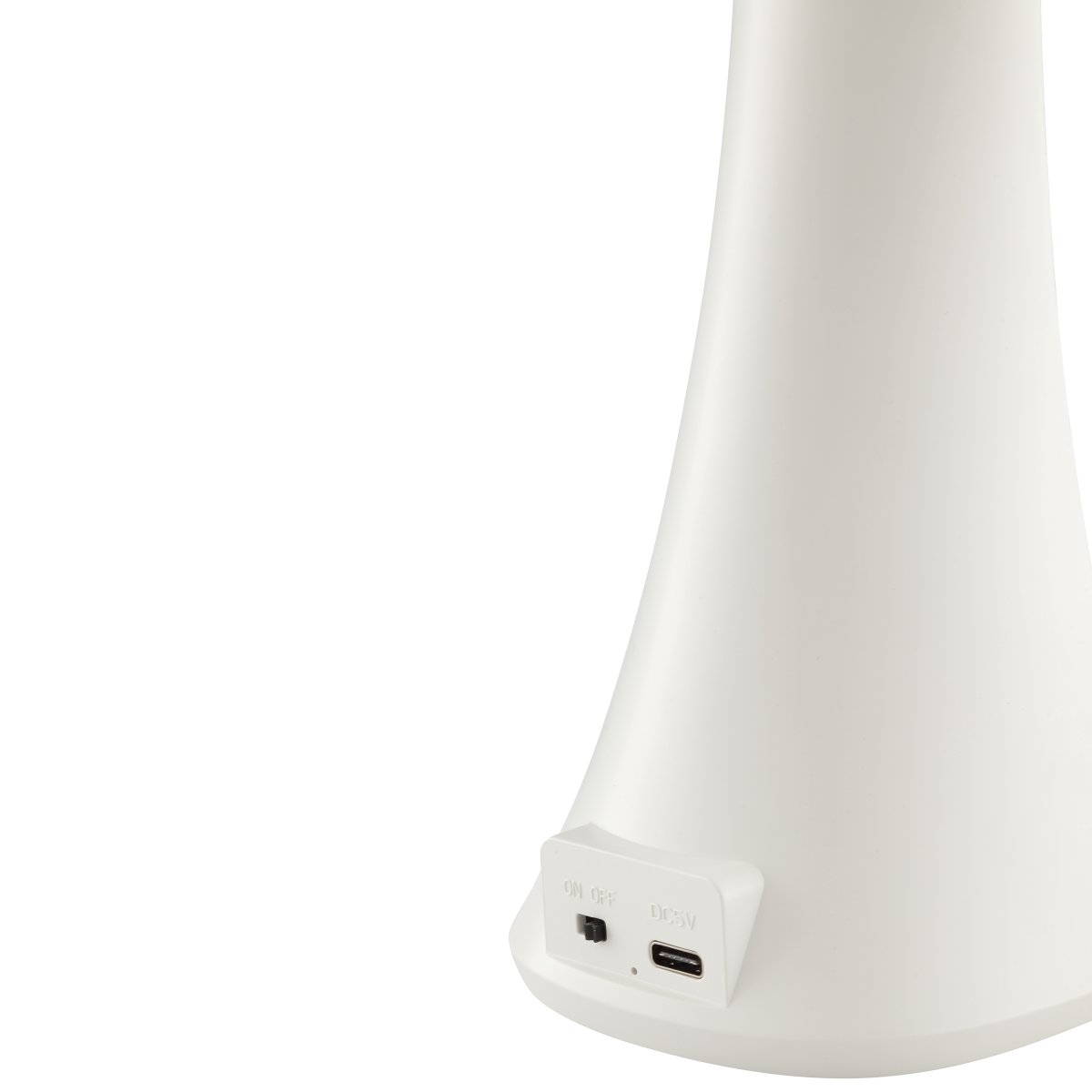 Idana 37cm Hvit barnelampe Fra Brilliant - I tillegg har lampen en praktisk USB-C-kontakt integrert i sokkelen, noe som gj&oslash;r det mulig &aring; lade eksterne enheter, for eksempel en mobiltelefon eller et nettbrett, direkte via lampen &ndash; perfekt for &aring; holde skrivebordet organisert.