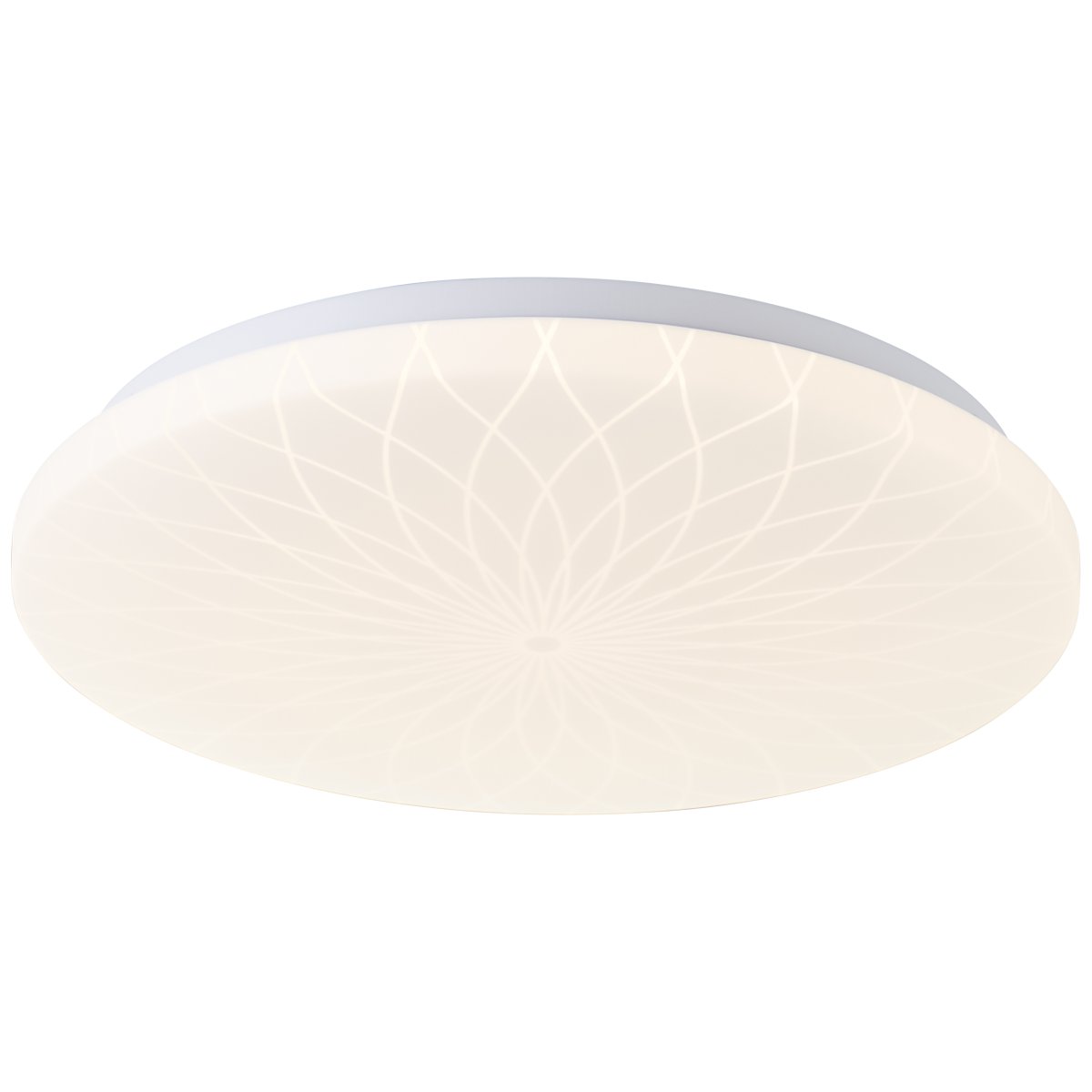 Farah Ø34 Hvit plafond Fra Brilliant - Den integrerte LED-lyskilden gir et varmt hvitt lys p&aring; 3000K og har en lysstyrke p&aring; 2600 lumen &ndash; perfekt for &aring; skape et hyggelig og godt opplyst milj&oslash; i for eksempel en gang eller et kj&oslash;kken.