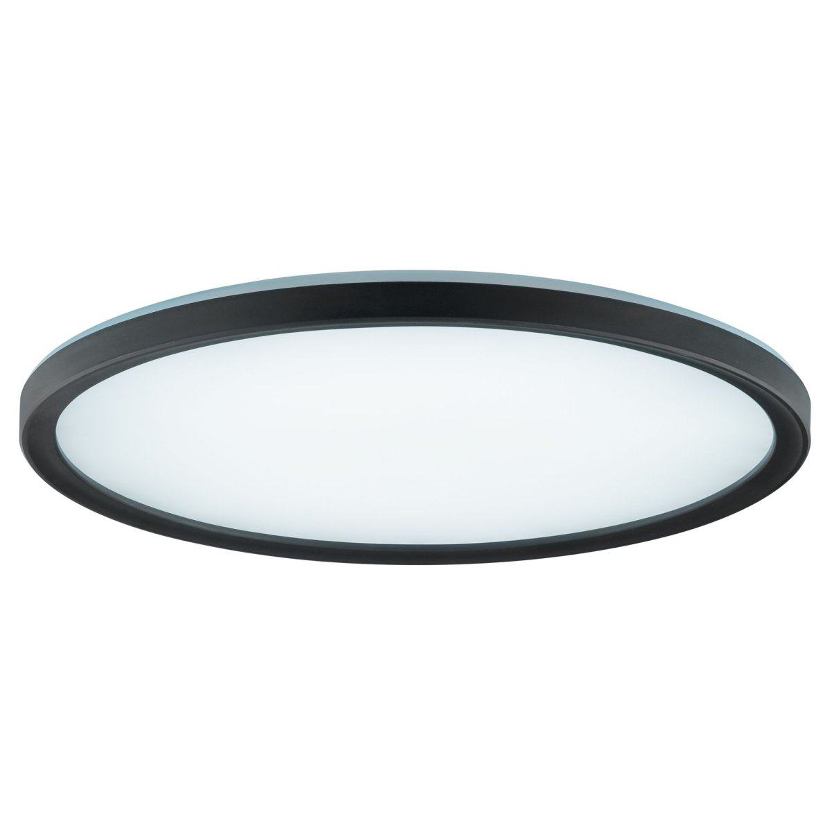 Avola Ø30 Svart plafond Fra Brilliant - Avola er en stilig taklampe med et hvitt lyspanel og svart ramme som gir et moderne og minimalistisk utseende.