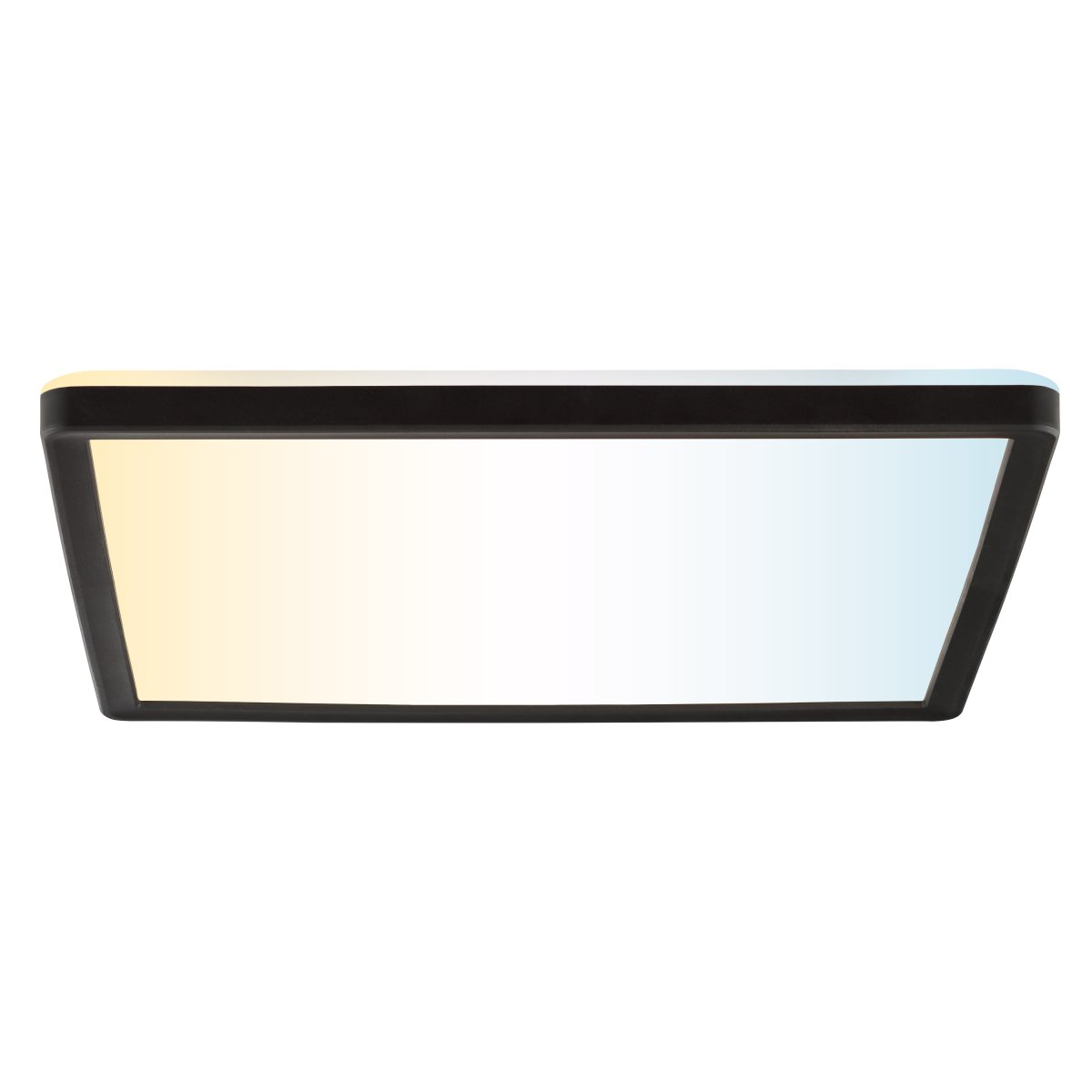 Avola 30cm Svart plafond Fra Brilliant - Avola er en moderne taklampe laget utelukkende av plast, med en svart ramme som elegant omgir et integrert LED-panel.