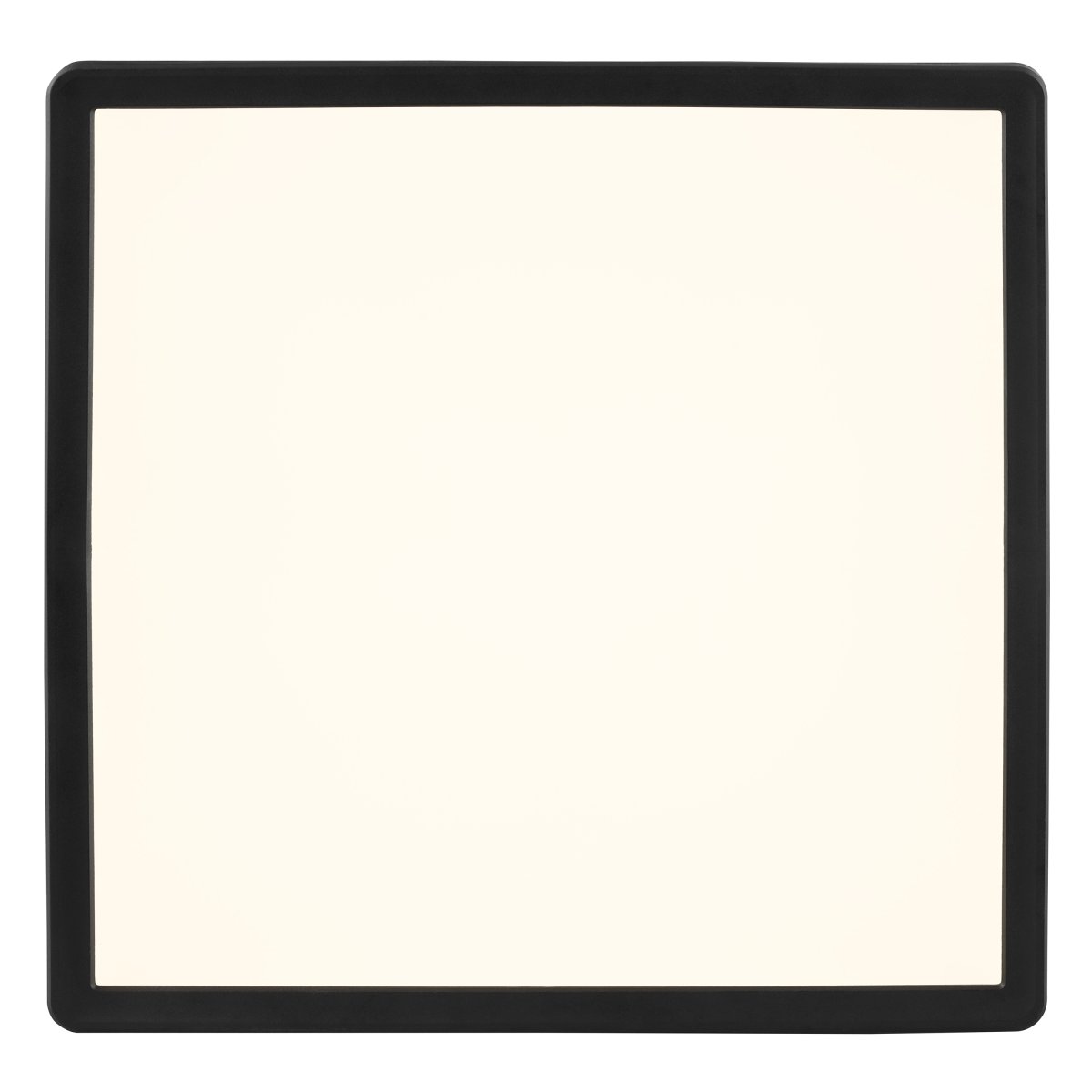 Avola 30cm Svart plafond Fra Brilliant - Avola er en moderne taklampe laget utelukkende av plast, med en svart ramme som elegant omgir et integrert LED-panel.
