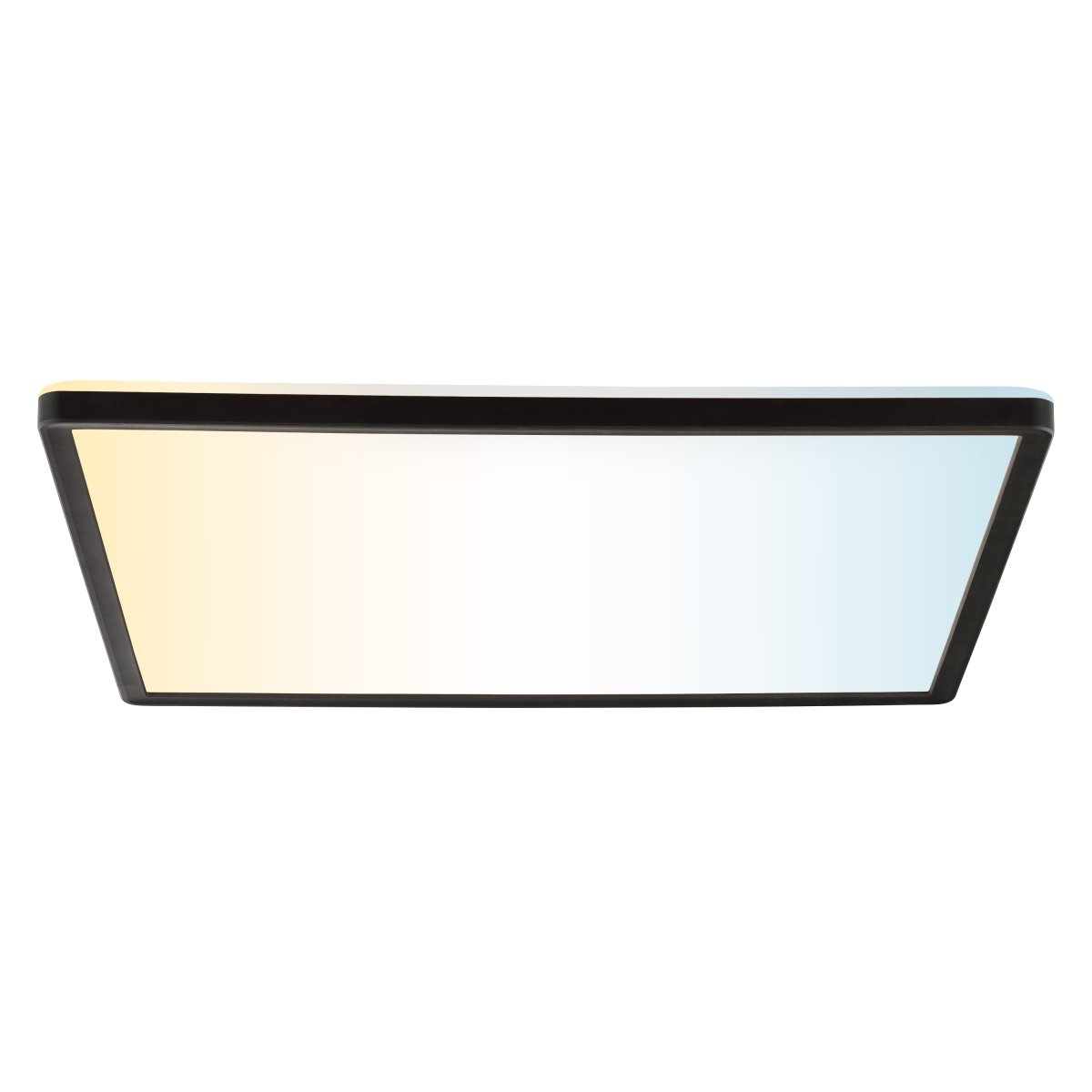 Avola 42cm Svart plafond Fra Brilliant - Avola er en moderne taklampe laget utelukkende av plast, med en svart ramme som elegant omgir et integrert LED-panel.