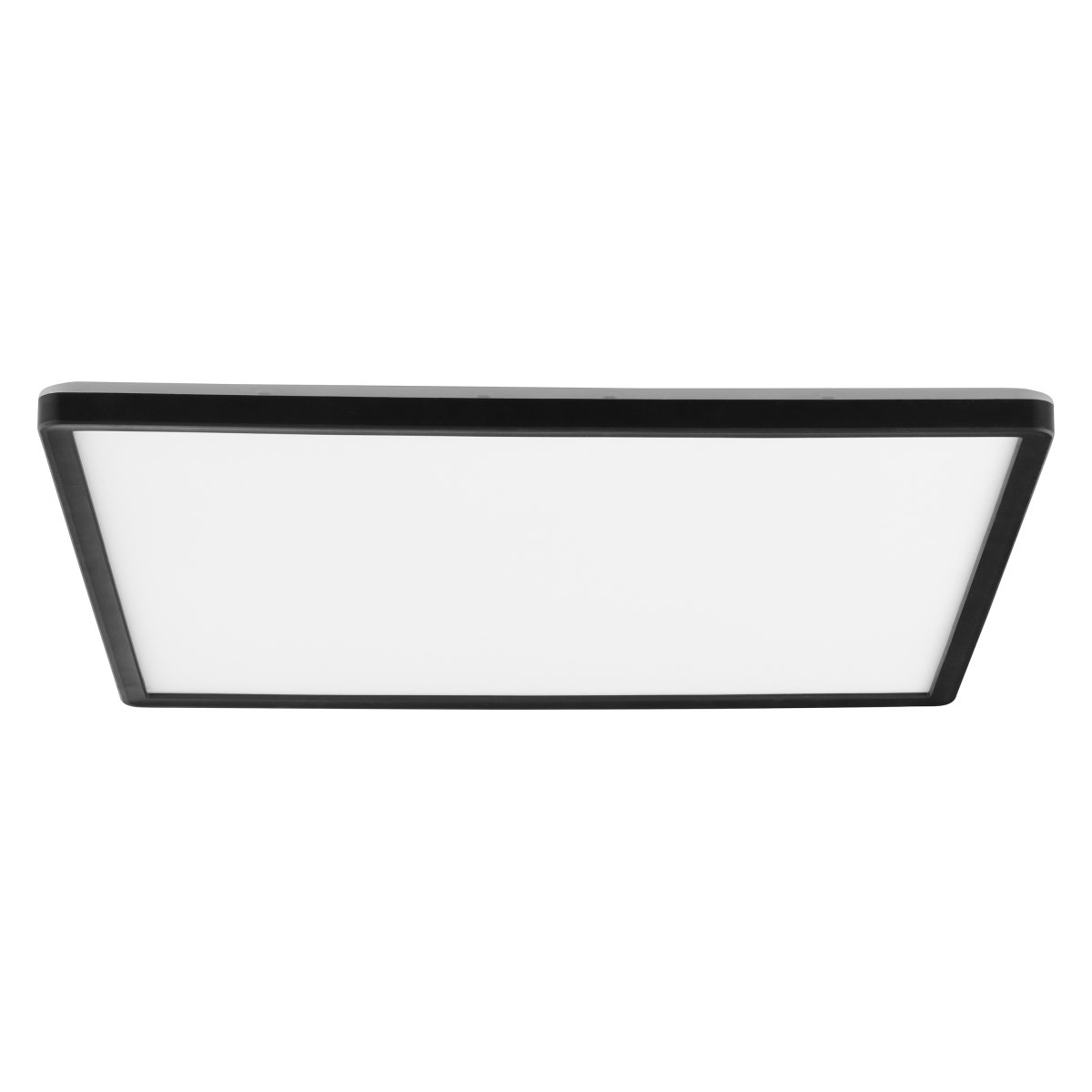 Avola 42cm Svart plafond Fra Brilliant - Avola er en moderne taklampe laget utelukkende av plast, med en svart ramme som elegant omgir et integrert LED-panel.