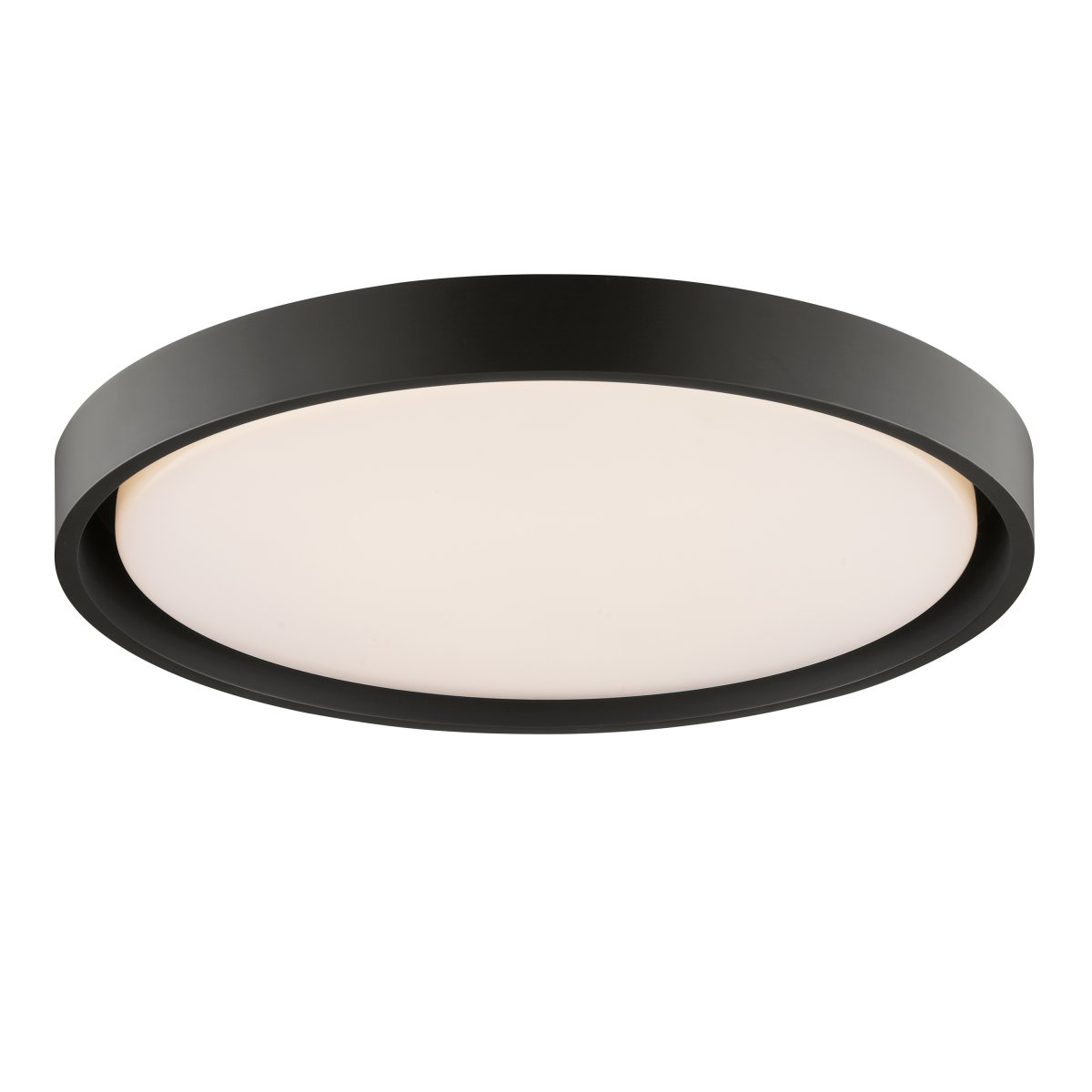 Sonora Ø40 Svart plafond Fra Brilliant - Sonora er en stilig taklampe laget av metall og plast, designet med en svart ramme som rammer inn det runde LED-panelet på en moderne og diskret måte.