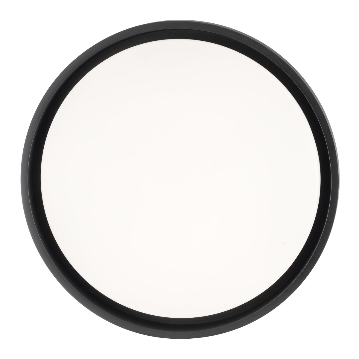 Sonora Ø40 Svart plafond Fra Brilliant - Sonora er en stilig taklampe laget av metall og plast, designet med en svart ramme som rammer inn det runde LED-panelet på en moderne og diskret måte.