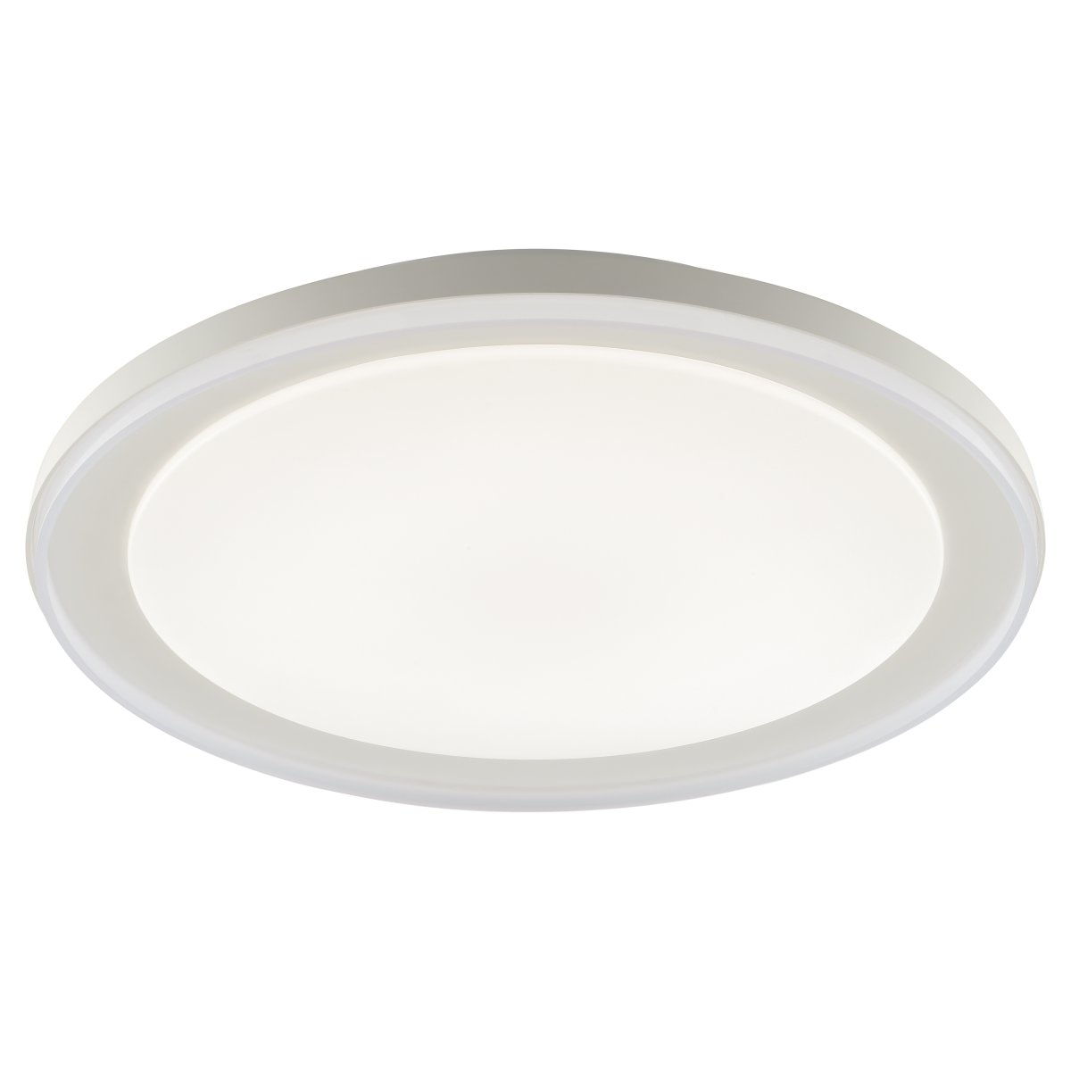 Pederson Ø45 Hvit plafond Fra Brilliant - Pederson er en stilig taklampe i plast og metall, designet med en hvit ramme og hvitt LED-panel for et moderne utseende som passer perfekt inn i soverom eller andre stille omgivelser.