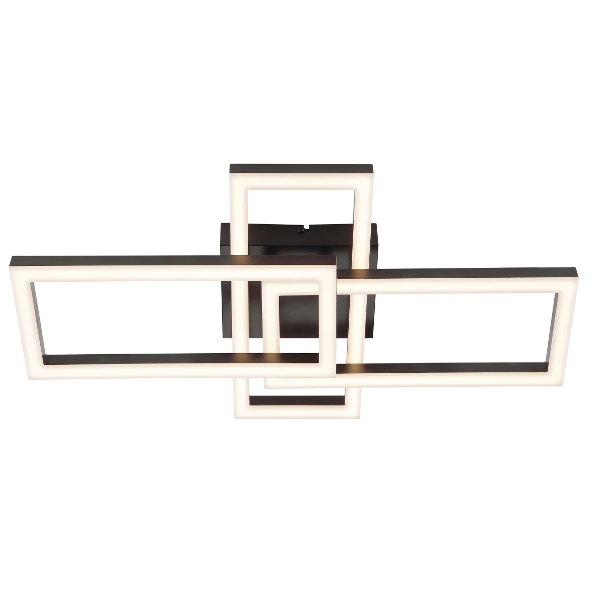 Jorvic 47cm Svart plafond Fra Brilliant - Jorvic er en moderne taklampe laget av metall og plast, hvis grafiske og geometriske design gjør den til et særegent blikkfang i alle moderne interiører.