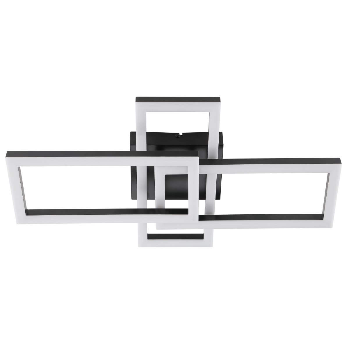 Jorvic 47cm Svart plafond Fra Brilliant - Jorvic er en moderne taklampe laget av metall og plast, hvis grafiske og geometriske design gjør den til et særegent blikkfang i alle moderne interiører.