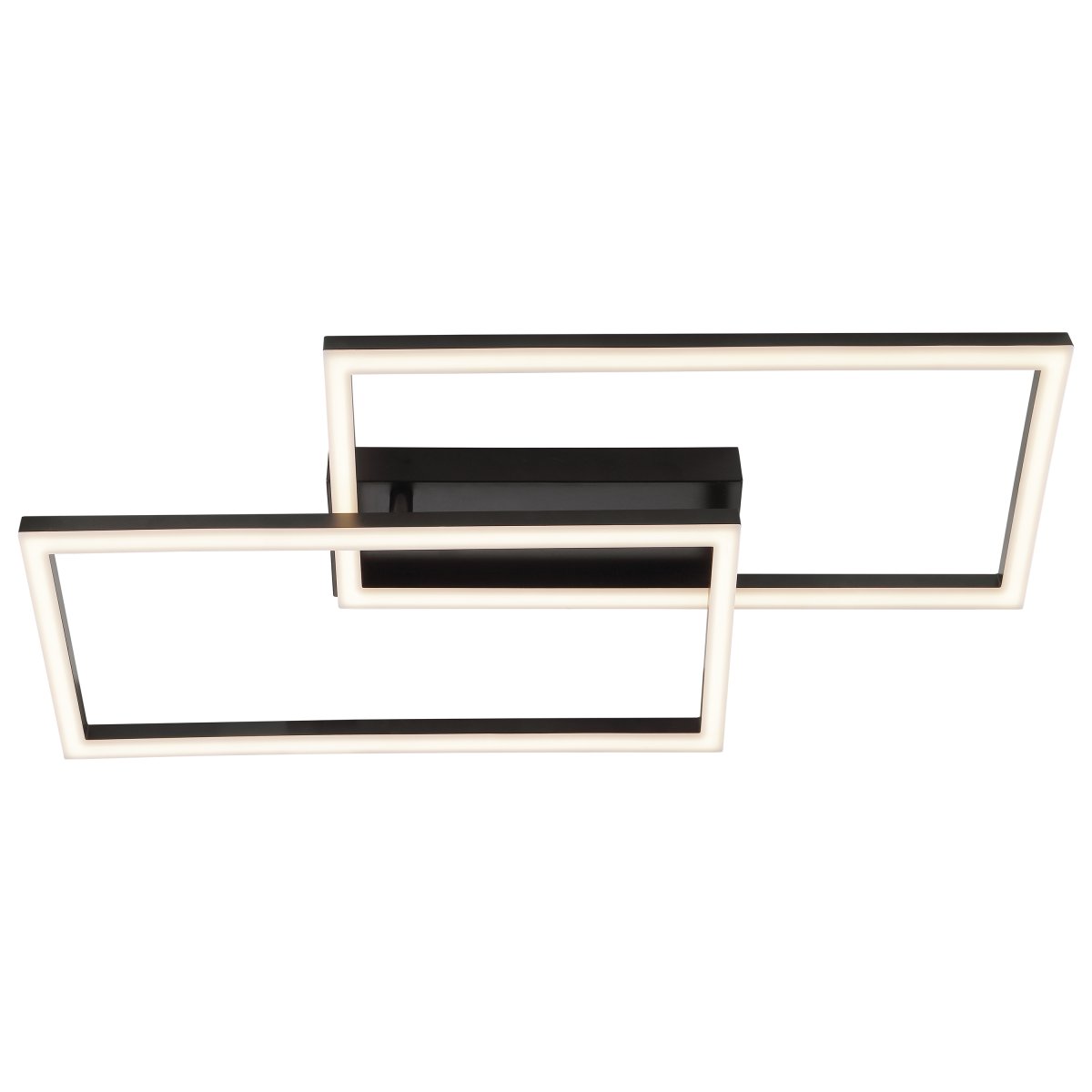 Jorvic 60cm Svart plafond Fra Brilliant - Designet er moderne, luftig og samtidig slående, noe som gjør lampen til et perfekt blikkfang i rom med minimalistisk eller moderne stil.