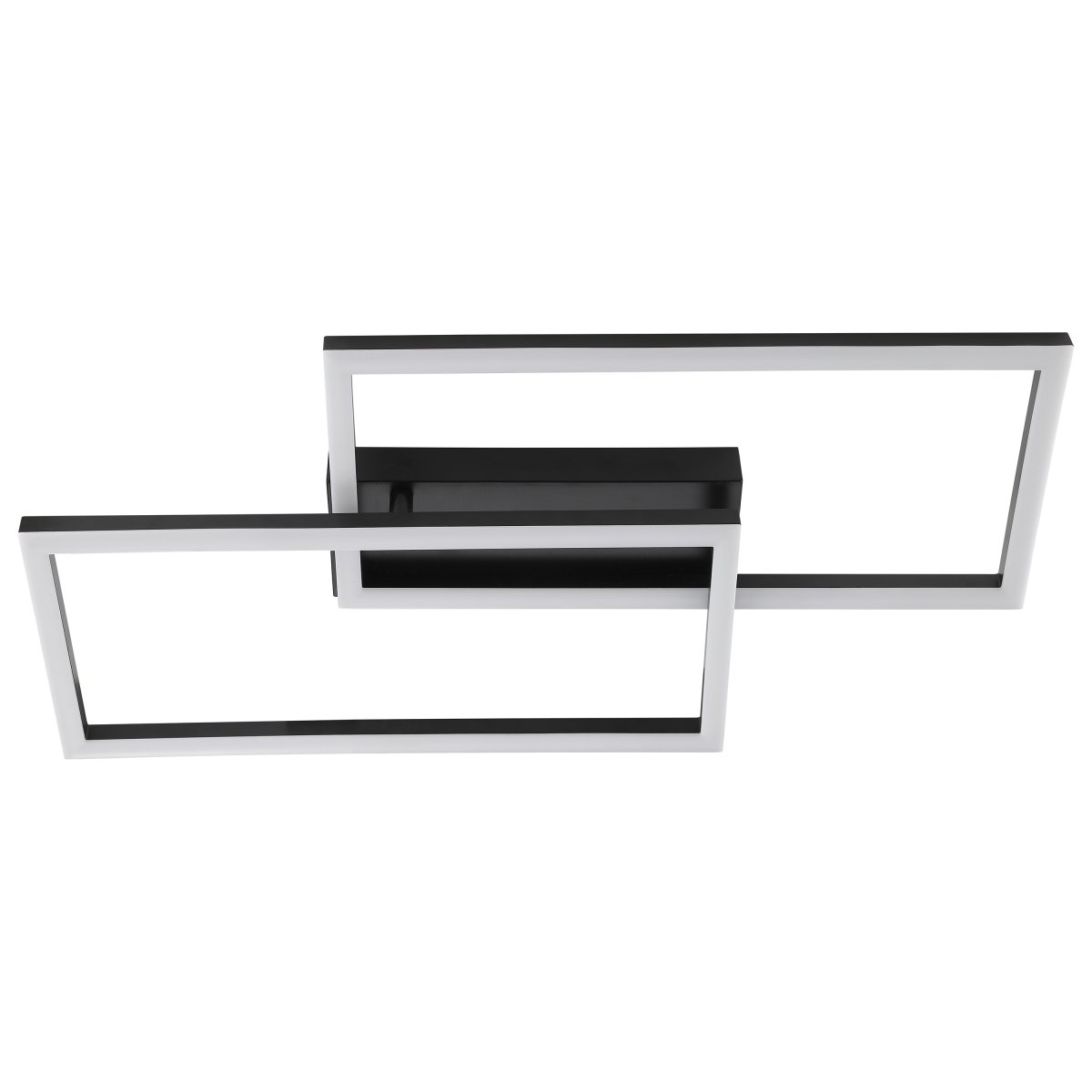 Jorvic 60cm Svart plafond Fra Brilliant - Designet er moderne, luftig og samtidig slående, noe som gjør lampen til et perfekt blikkfang i rom med minimalistisk eller moderne stil.
