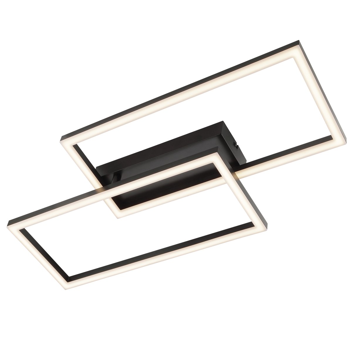 Jorvic 60cm Svart plafond Fra Brilliant - Designet er moderne, luftig og samtidig slående, noe som gjør lampen til et perfekt blikkfang i rom med minimalistisk eller moderne stil.