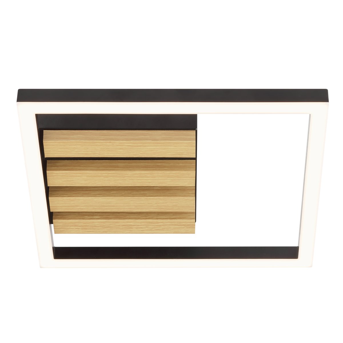 Calma 28cm Svart plafond Fra Brilliant - Calma er en moderne taklampe med en varm og naturlig følelse takket være det kombinerte designet i tre og svart metall.