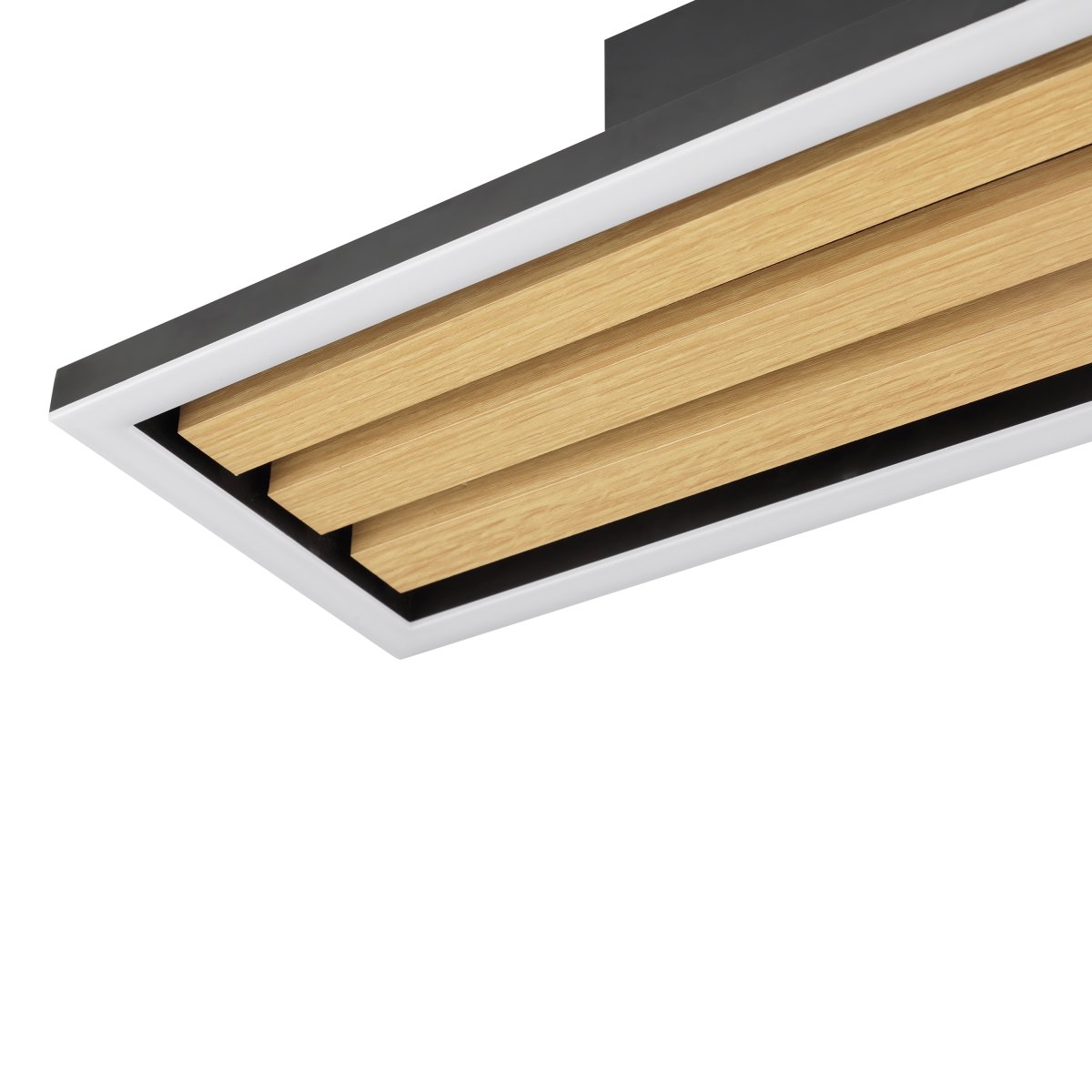 Calma 55cm Svart plafond Fra Brilliant - Calma er en moderne taklampe med en varm og naturlig følelse takket være det kombinerte designet i tre og svart metall.