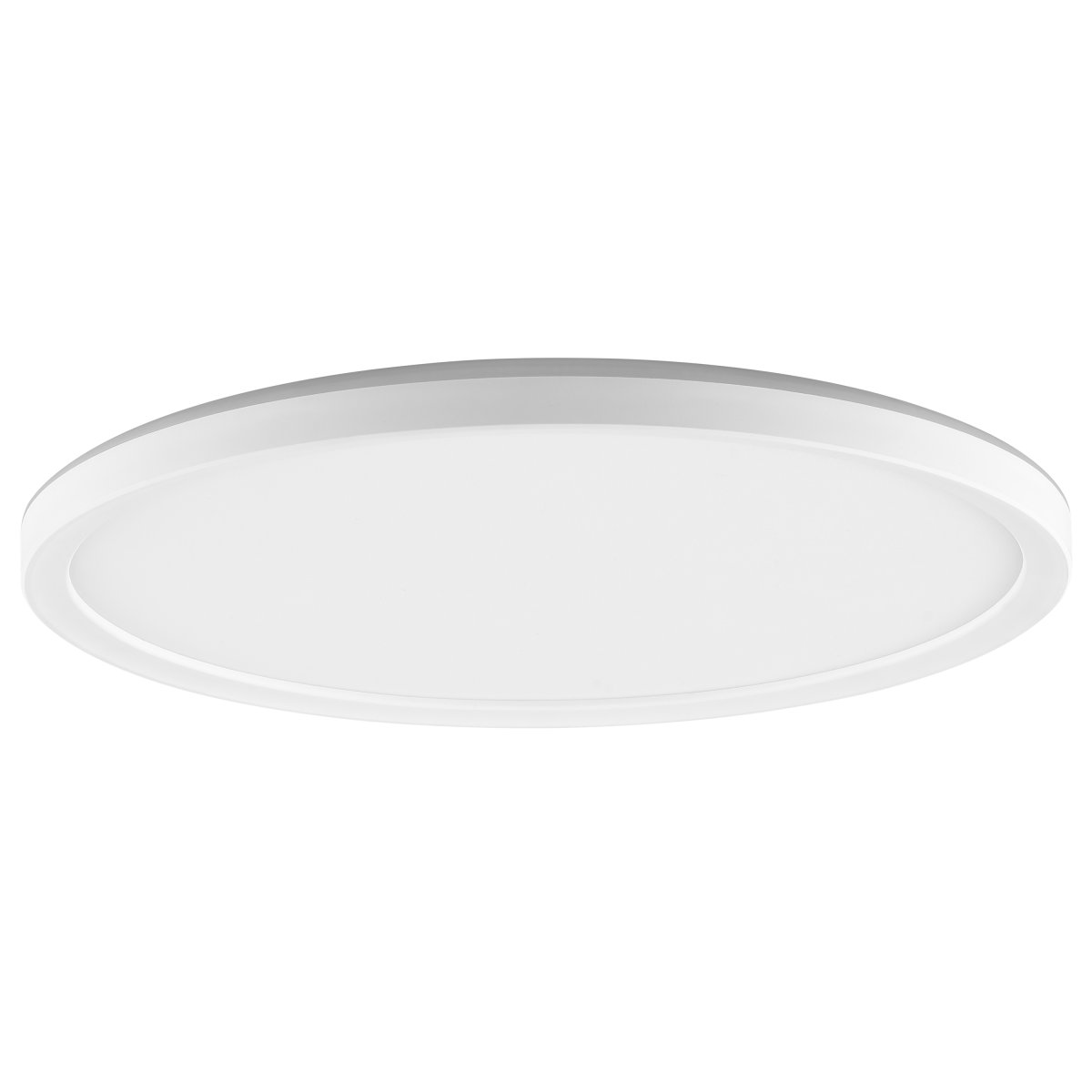 Samora Ø30 Hvit plafond Fra Brilliant - Den hvite rammen omfavner et stort LED-panel som avgir et sterkt og jevnt lys over hele overflaten – perfekt for rom der god belysning er viktig.