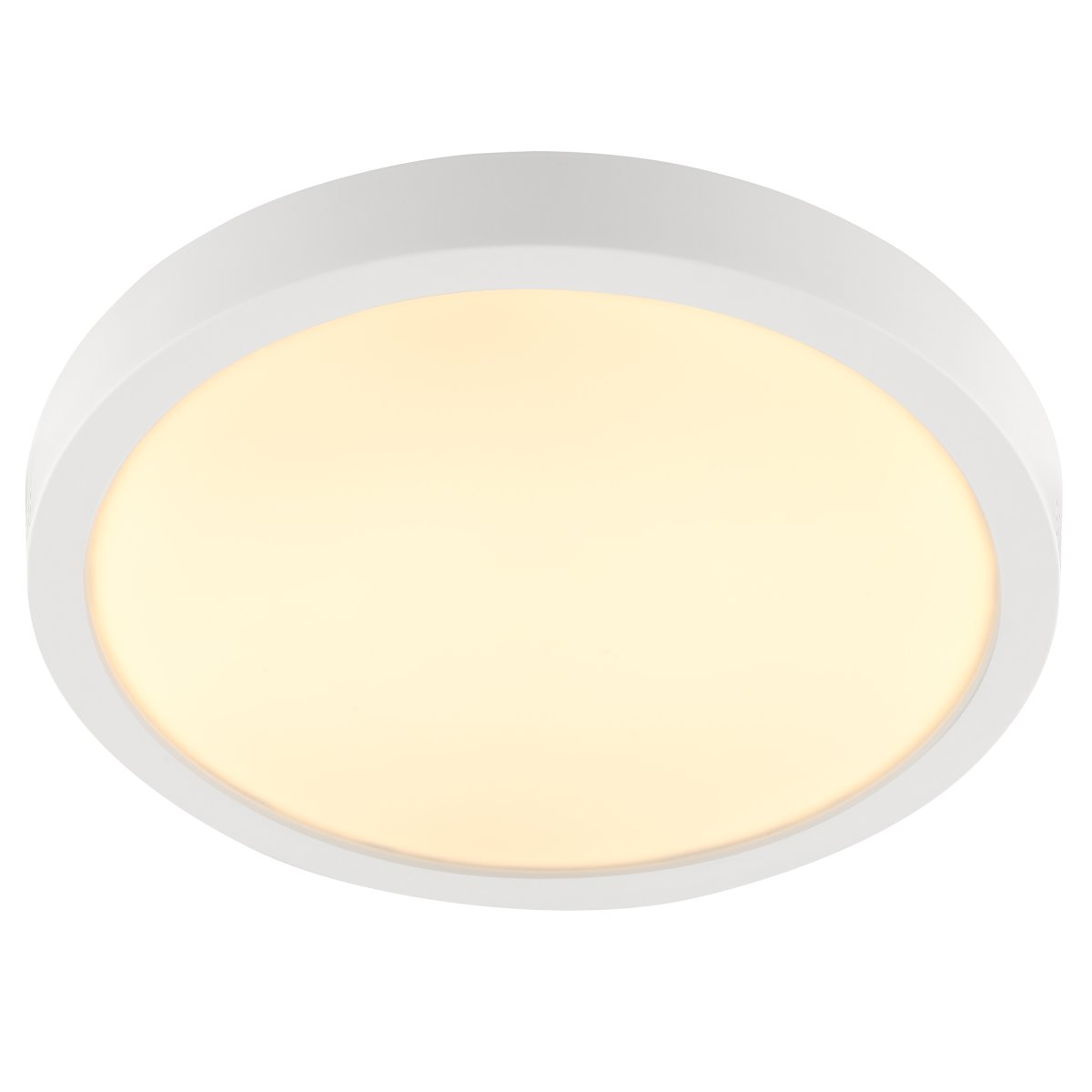 Jade Ø28cm Hvit baderomslampe Fra Brilliant - Lampen er IP44-klassifisert og er ideell for bad, vaskerom eller andre v&aring;trom der h&oslash;y lysstyrke og holdbarhet er p&aring;krevd.