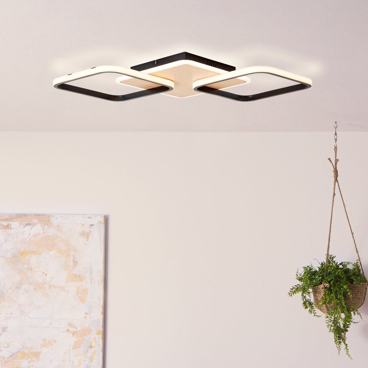 Dennet 62cm Svart plafond Fra Brilliant - Denne er ogs&aring; utstyrt med en minnefunksjon slik at den husker den siste innstillingen n&aring;r den sl&aring;s p&aring; igjen.