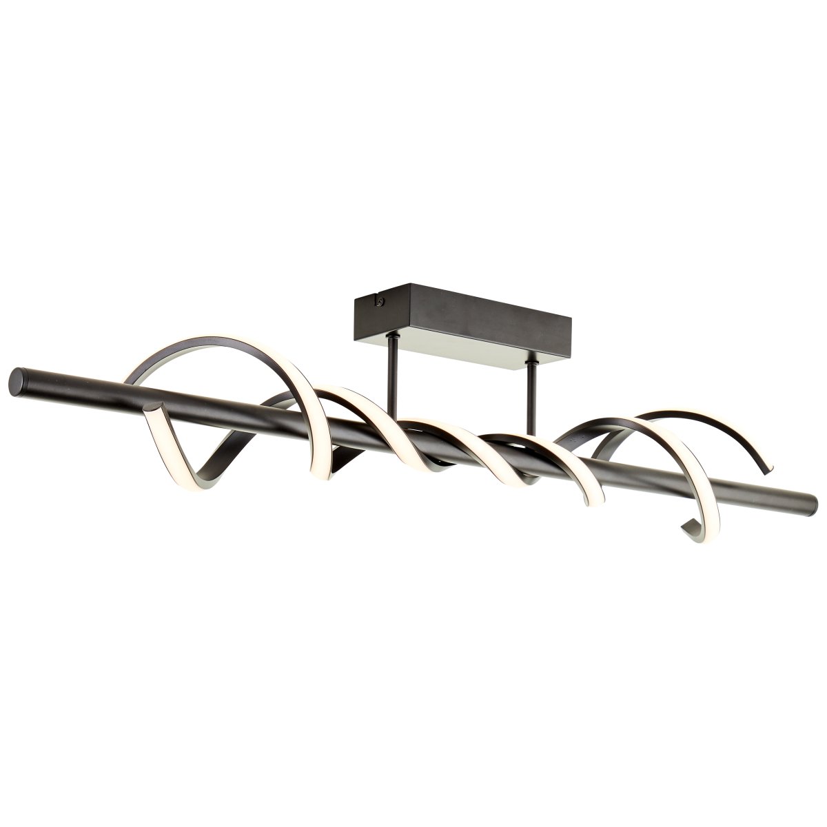 Amalie 95cm Svart plafond Fra Brilliant - Lampen avgir et sterkt lys med en varm hvit fargetemperatur, perfekt for plassering i gangen eller p&aring; kj&oslash;kkenet.