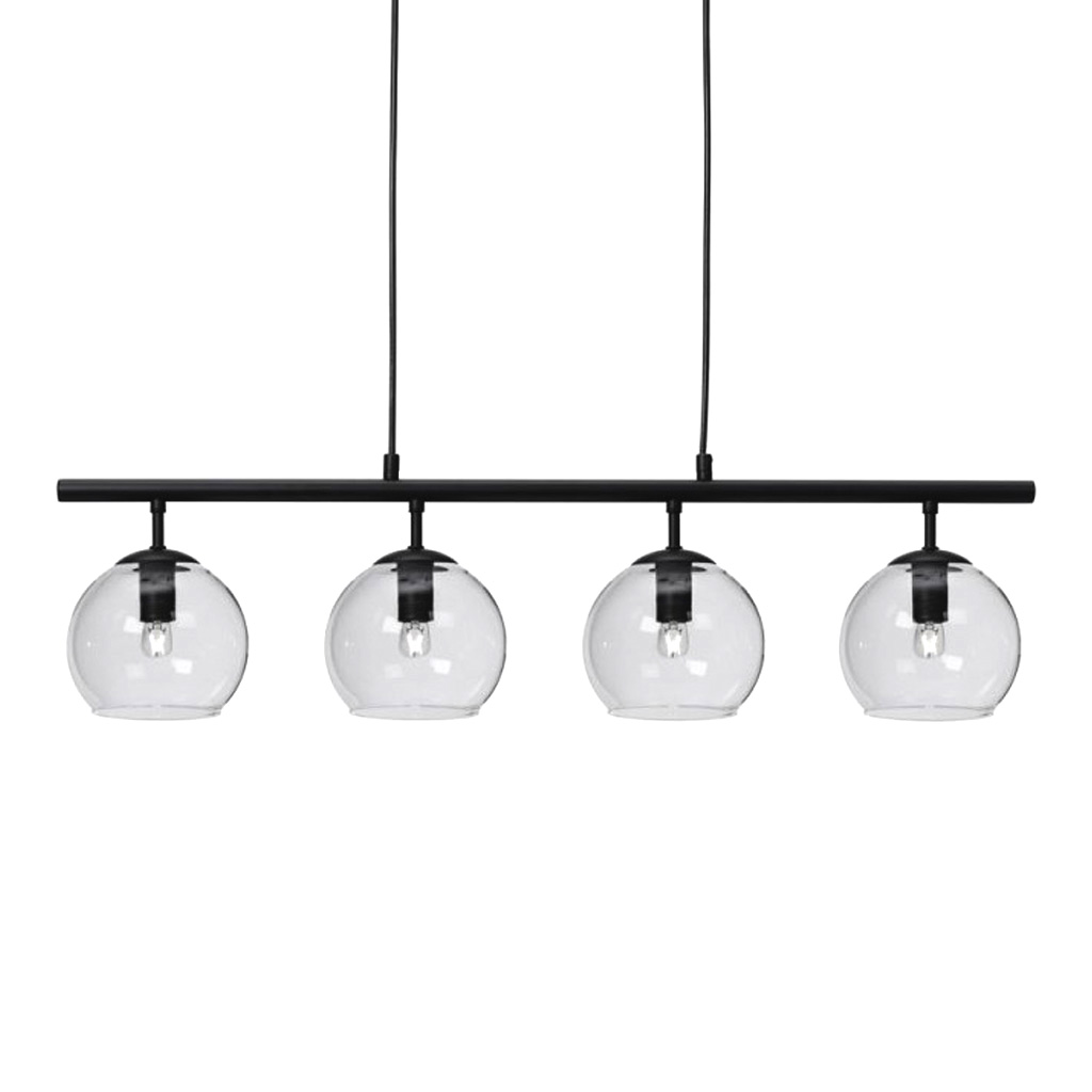 Globi 4 78cm Svart/gjennomsiktig Taklampe Fra Nordic Lighting - Globi blir et dekorativt blikkfang som passer like godt i moderne hjem som i mer klassiske milj&oslash;er.