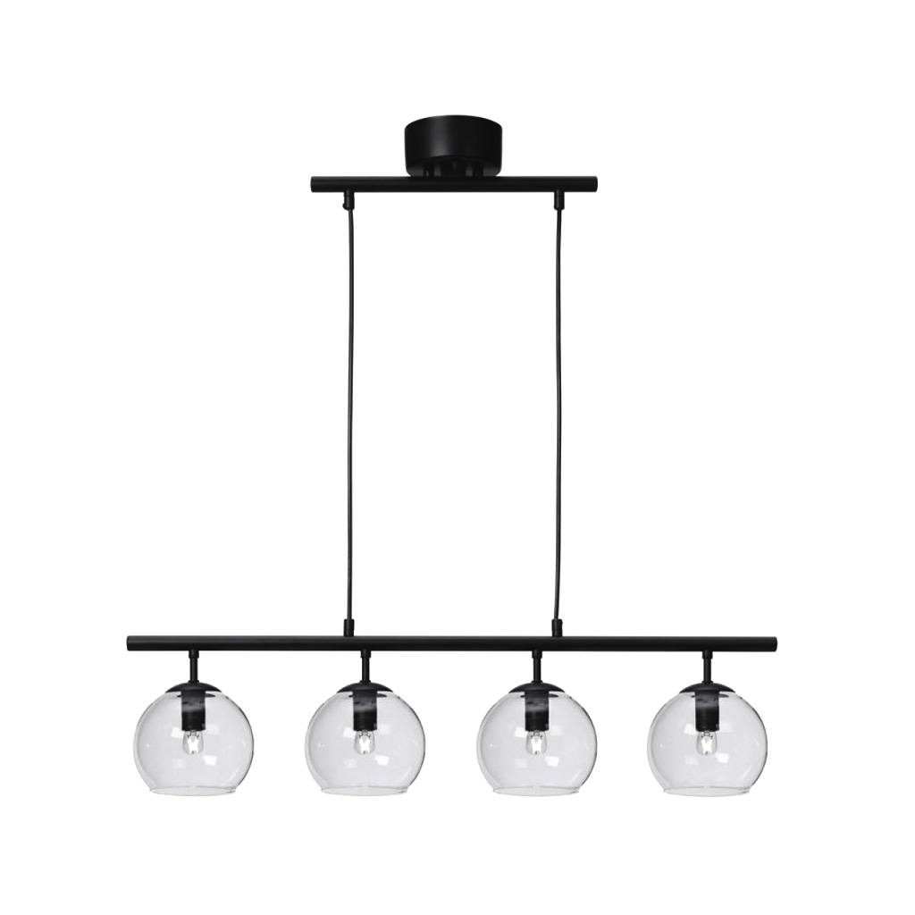 Globi 4 78cm Svart/gjennomsiktig Taklampe Fra Nordic Lighting - Globi blir et dekorativt blikkfang som passer like godt i moderne hjem som i mer klassiske milj&oslash;er.