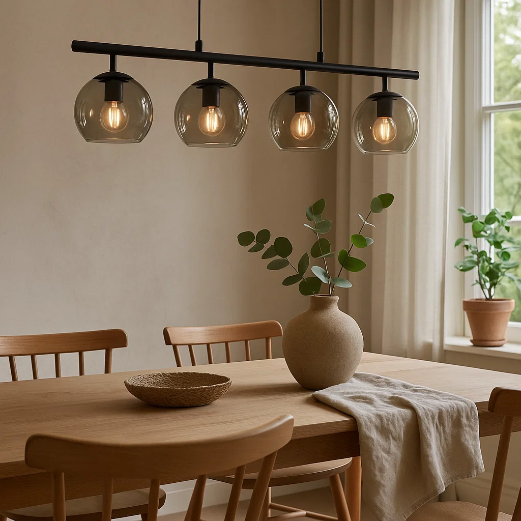 Globi 4 78cm Svart/Røkt Taklampe Fra Nordic Lighting - Globi blir et dekorativt blikkfang som passer like godt i moderne hjem som i mer klassiske miljøer.