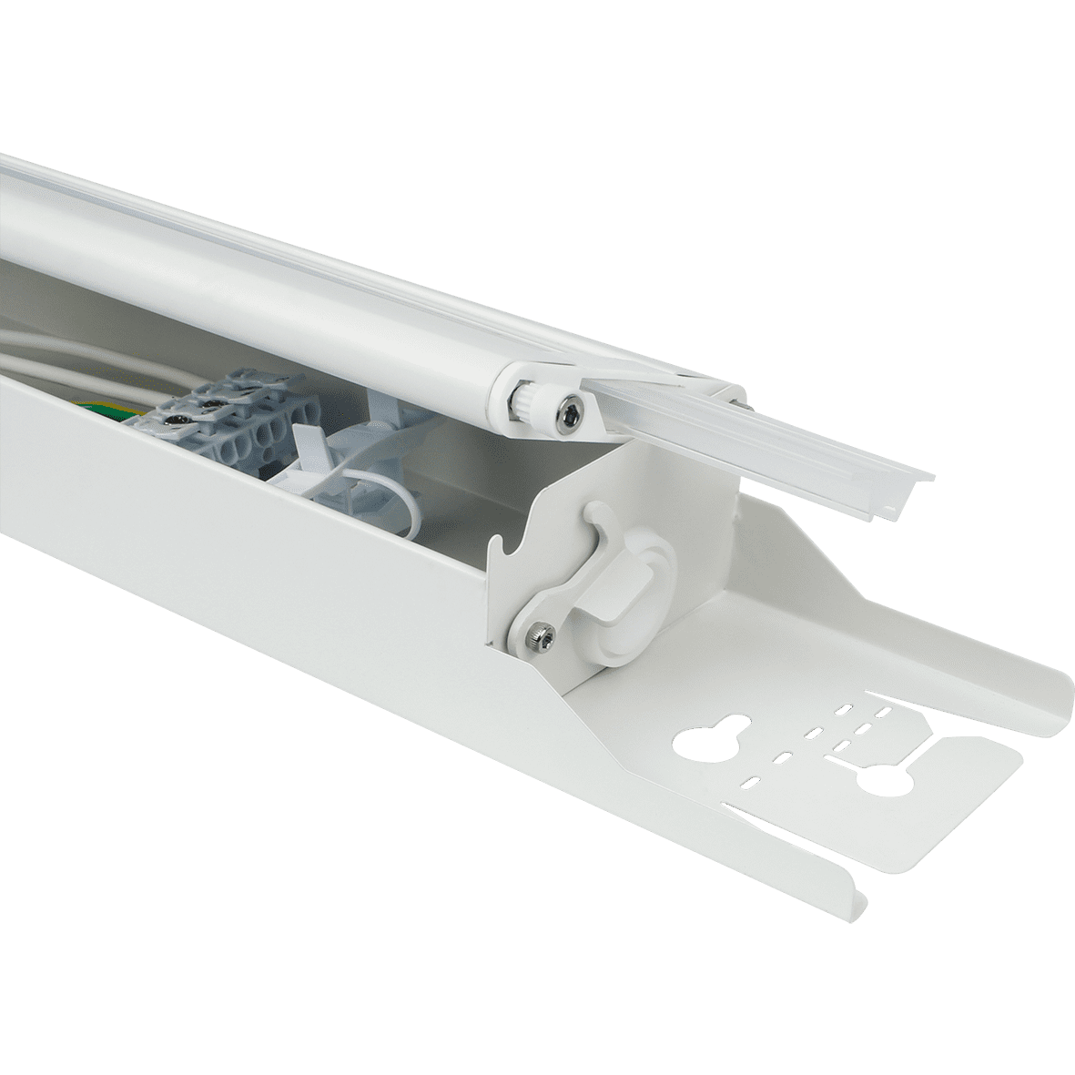 Henry Basic 4000K 165cm Hvit Fra Designlight - Henry Basic kan gi hele 13600 lm, som er nok for de fleste omr&aring;der med h&oslash;ye belysningskrav.