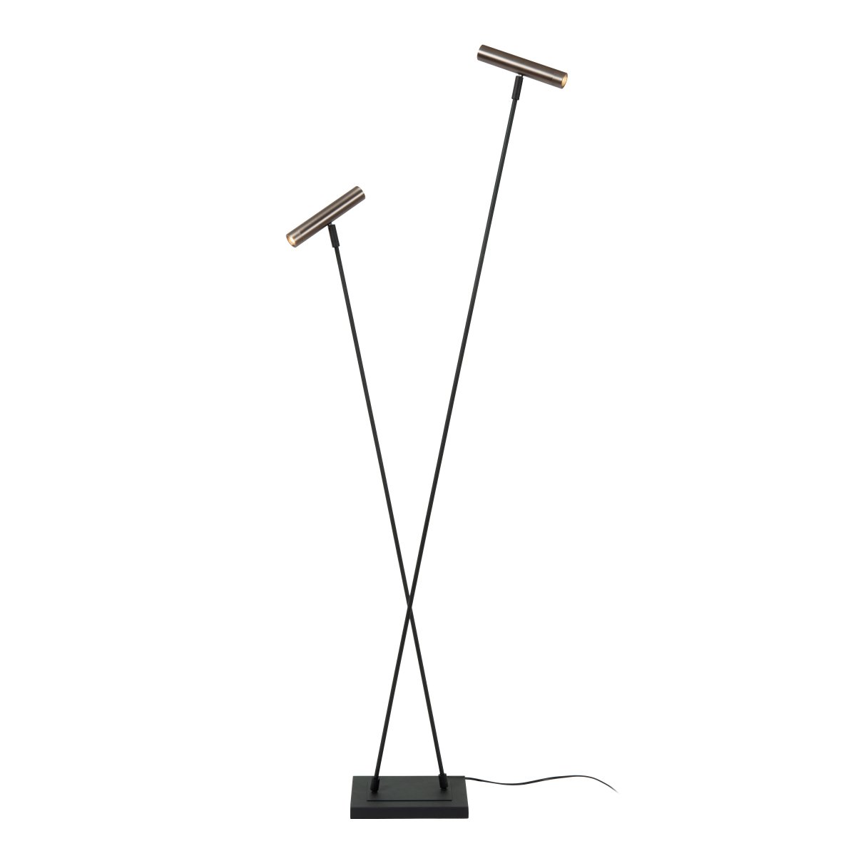 Duarte Svart/grå gulvlampe Fra Lucide - Duarte er perfekt i b&aring;de stuer, soverom og arbeidsrom som leselampe.