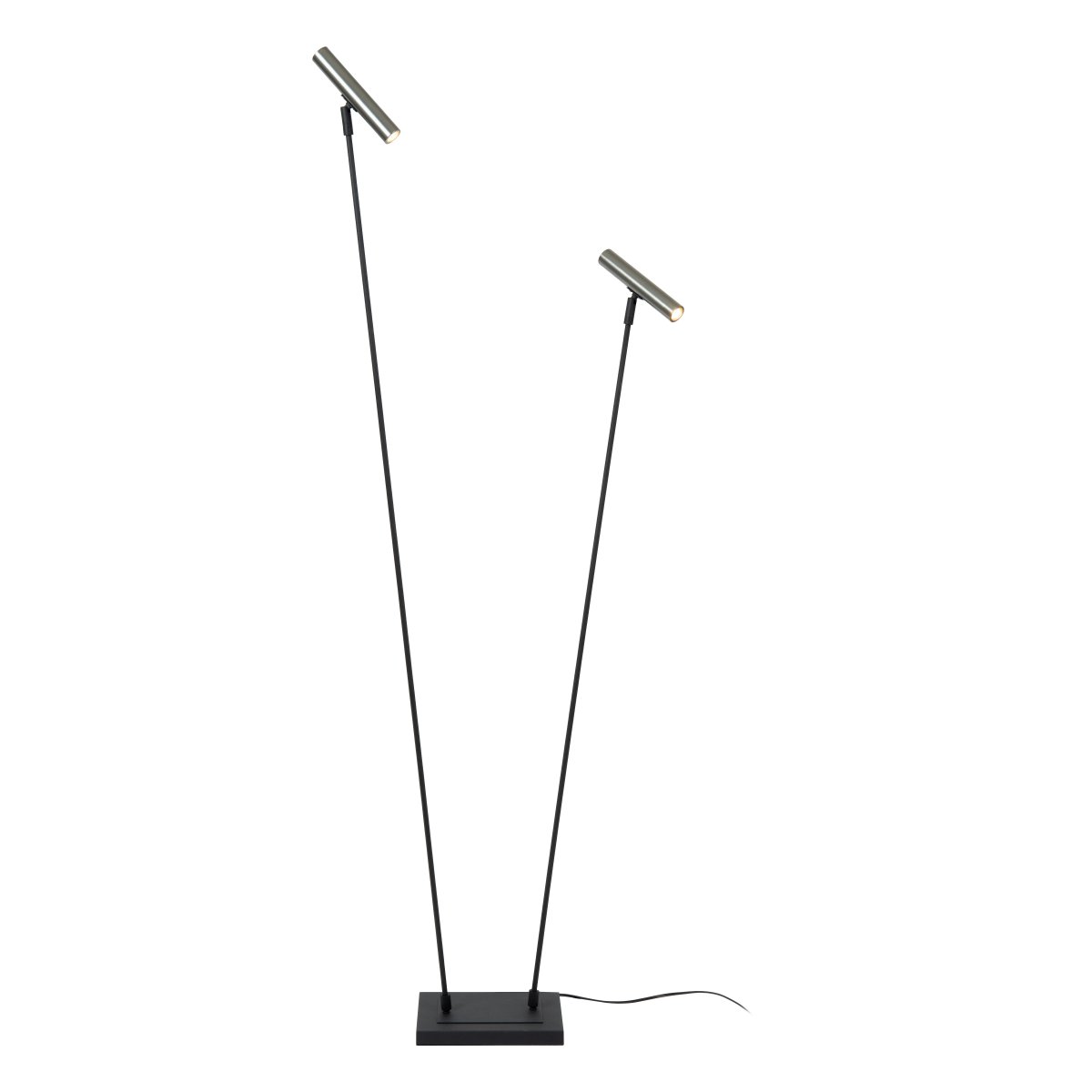 Duarte Svart/grå gulvlampe Fra Lucide - Duarte er perfekt i b&aring;de stuer, soverom og arbeidsrom som leselampe.
