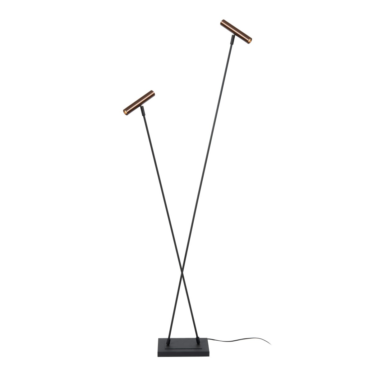 Duarte Svart/brun gulvlampe Fra Lucide - En allsidig lampe som kombinerer komfort, fleksibilitet og moderne design i ett.