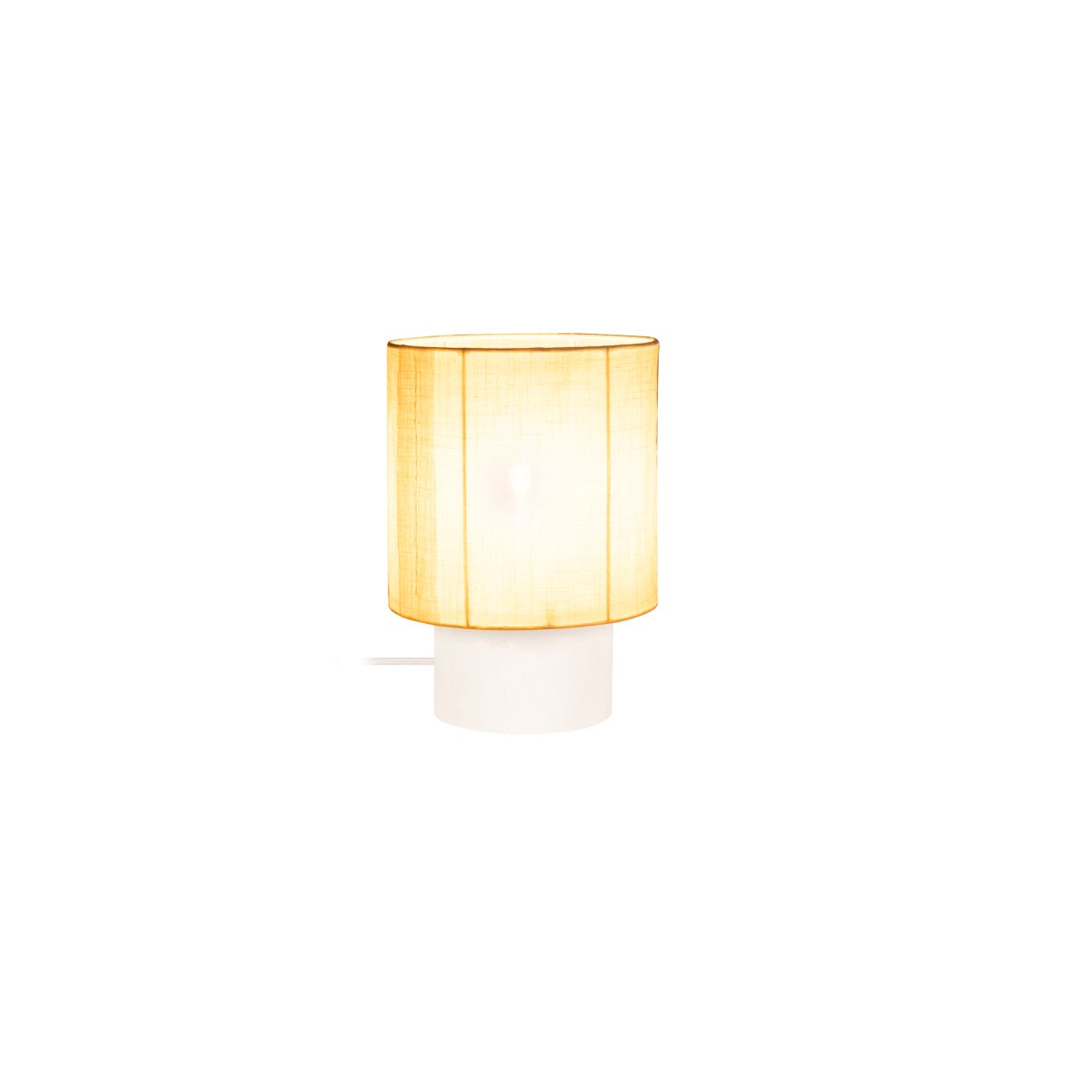 Tissaja 28cm Hvit bordlampe Fra Lucide - Resultatet er en varm og innbydende belysning som passer perfekt p&aring; nattbordet, i vinduet eller p&aring; et skjenk i stuen.