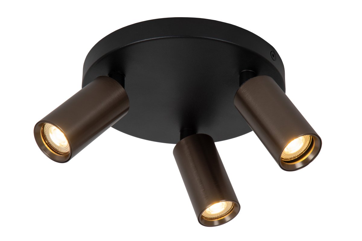 Ritmo 3 Brun spotlight Fra Lucide - Ritmo spotlight kombinerer stilig design med moderne funksjonalitet.