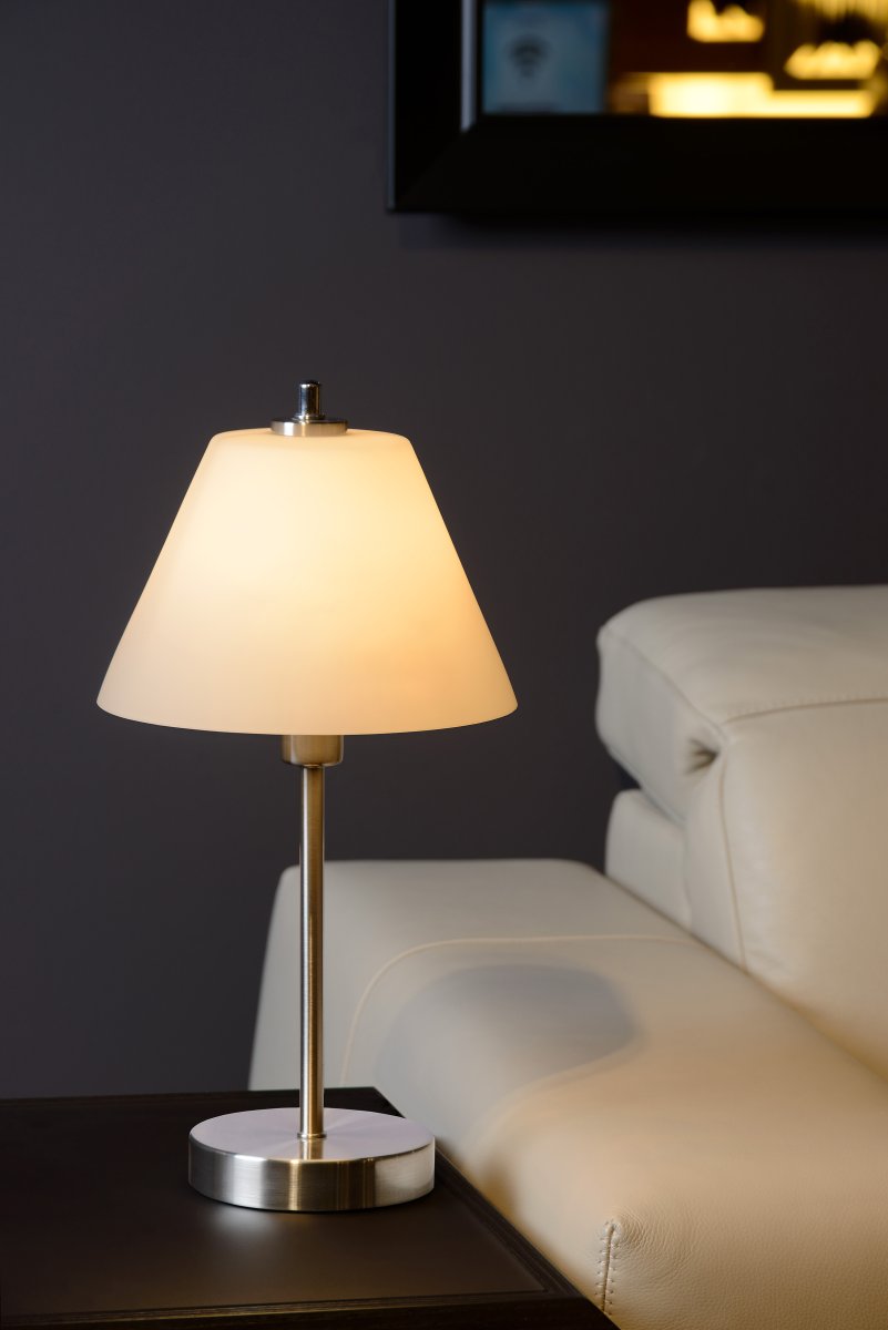 Touch 42cm Krom bordlampe Fra Lucide - Touch er en stilig og praktisk bordlampe med innebygd ber&oslash;ringsdimmer.