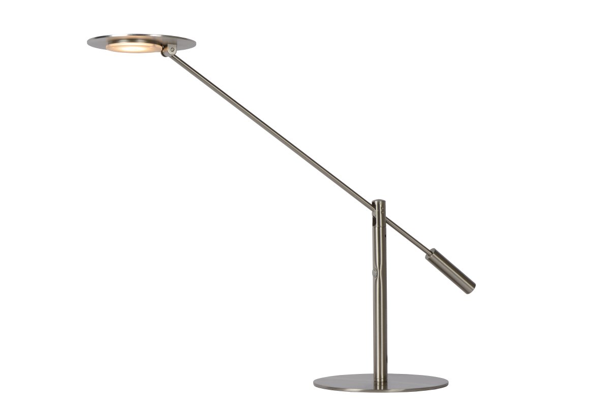 Anselmo 50cm Krom skrivebordslampe Fra Lucide - Skjermen og armen kan roteres for &aring; rette lyset etter behov, og h&oslash;yden er ogs&aring; justerbar mellom 24&ndash;50 cm, noe som gj&oslash;r den fleksibel i alle arbeidsmilj&oslash;er.
