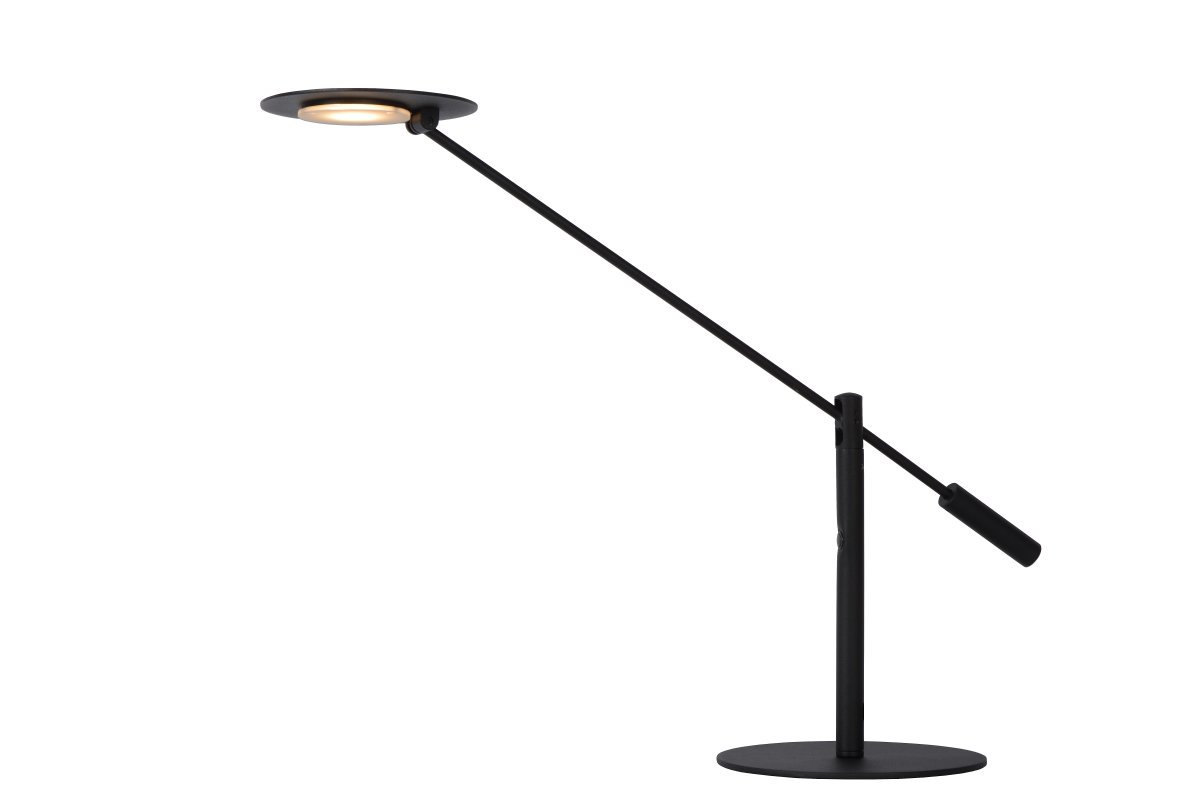Anselmo 50cm Svart skrivebordslampe Fra Lucide - Skjermen og armen kan roteres for &aring; rette lyset etter behov, og h&oslash;yden er ogs&aring; justerbar mellom 24&ndash;50 cm, noe som gj&oslash;r den fleksibel i alle arbeidsmilj&oslash;er.