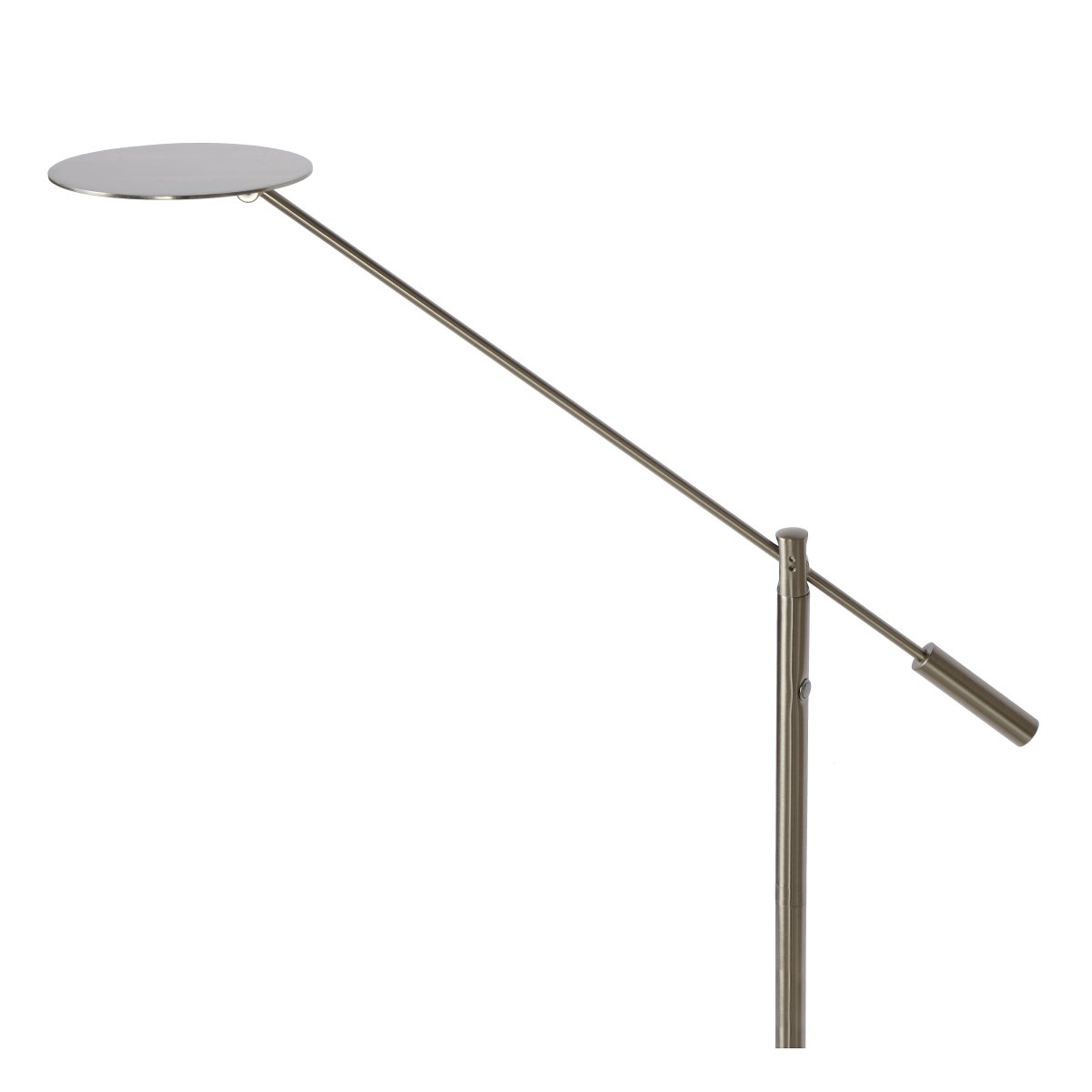 Anselmo Krom gulvlampe Fra Lucide - Det slanke designet og den tynne lampeskjermen gj&oslash;r at den knapt tar opp plass, mens h&oslash;yden er justerbar mellom 110 og 140 cm.