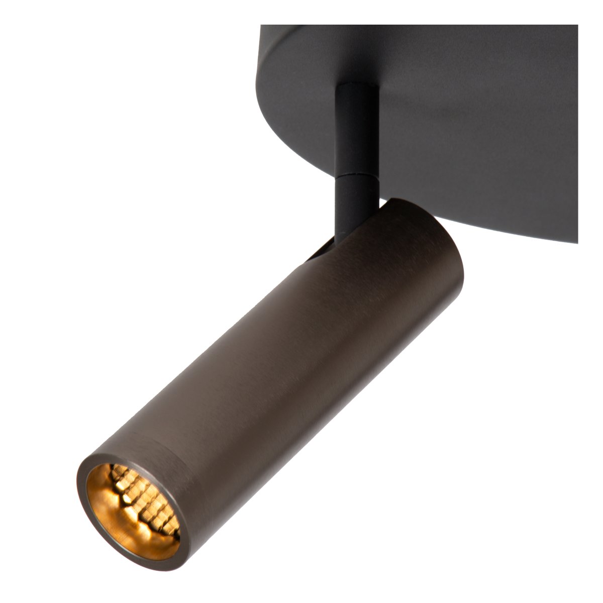 Grado 3 Grå spotlight Fra Lucide - De stilige spotlightene i grå metallic finish er utstyrt med en integrert diffuser som sprer et bredt og jevnt lys.