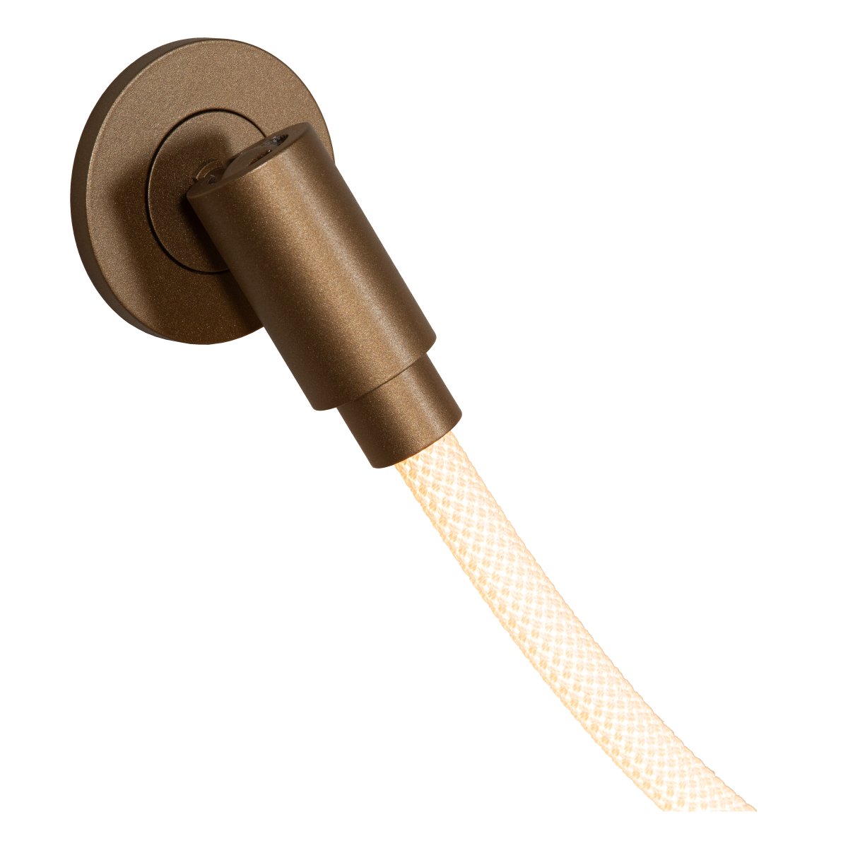 Janderin 500cm Brun vegglampe Fra Lucide - Den integrerte LED-stripen (48 W) er både dimbar og justerbar i fargetemperatur (2200 K–3300 K) og styres enkelt med en håndbevegelsessensor.