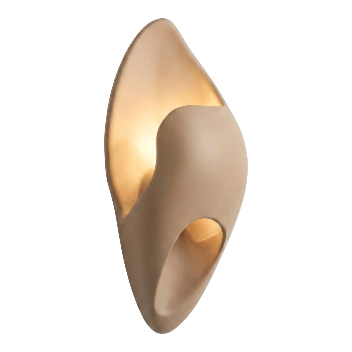 Yacinte 30cm Beige vegglampe Fra Lucide - Yacinte er en dekorativ vegglampe i beige betong med en myk, organisk form som gir et stilig og moderne uttrykk.