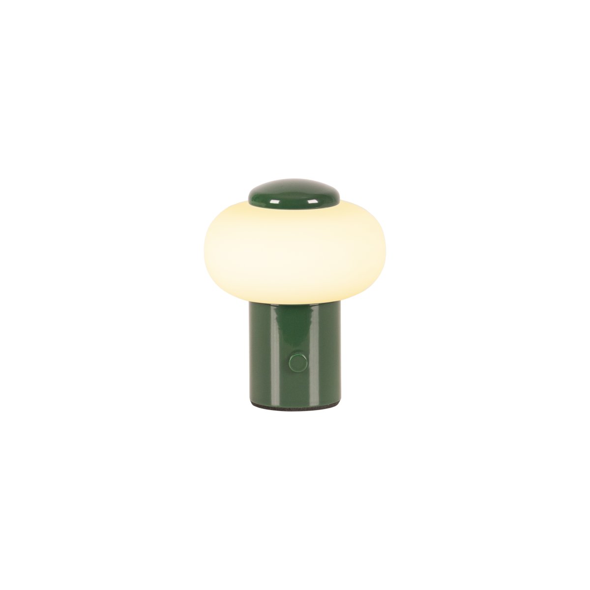 Gustav 10cm Grønn bærbar Fra Lucide - Gustav er en b&aelig;rbar bordlampe laget av metall og glass i en myk gr&oslash;nnfarge som gir et varmt og stemningsfullt lys.