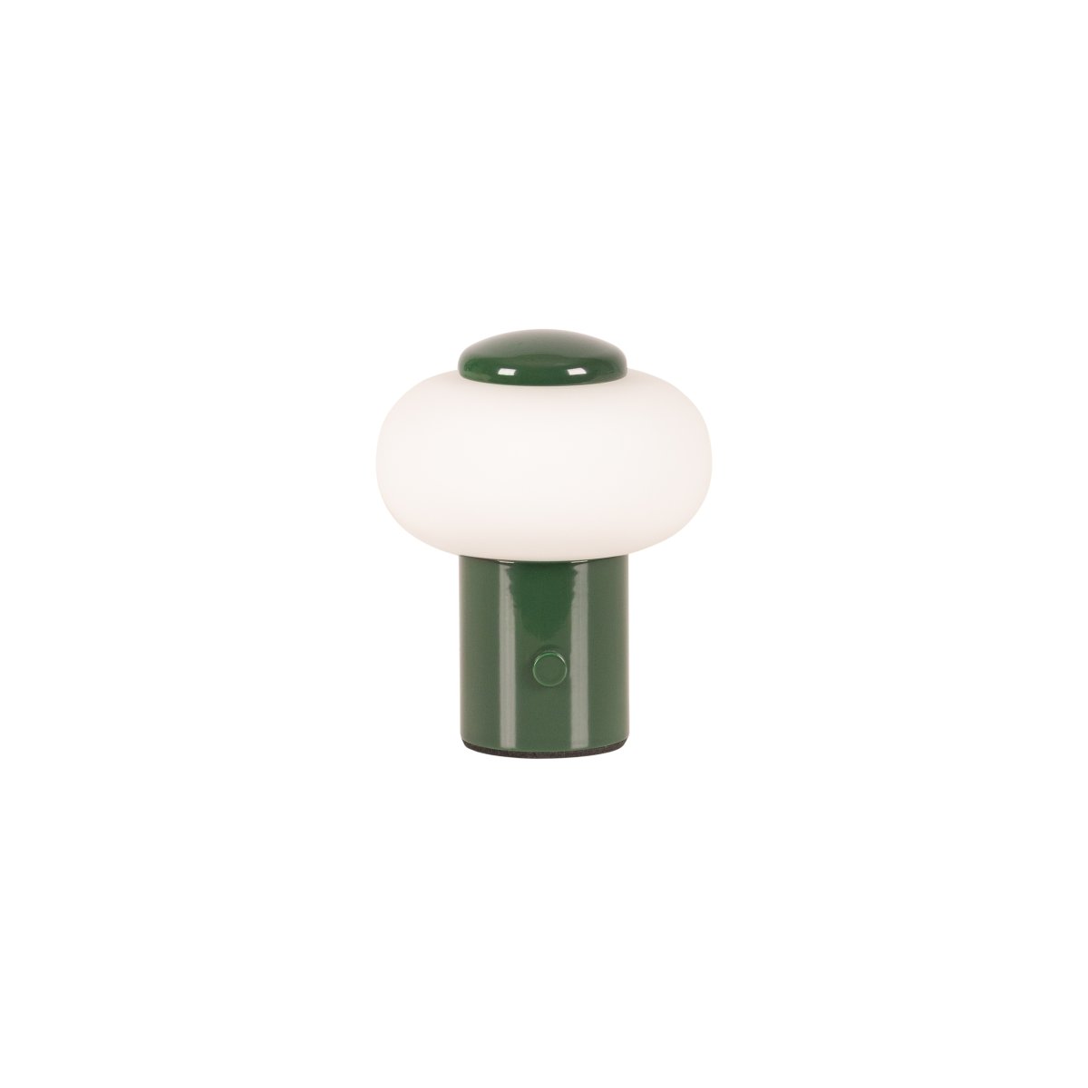 Gustav 10cm Grønn bærbar Fra Lucide - Gustav er en b&aelig;rbar bordlampe laget av metall og glass i en myk gr&oslash;nnfarge som gir et varmt og stemningsfullt lys.