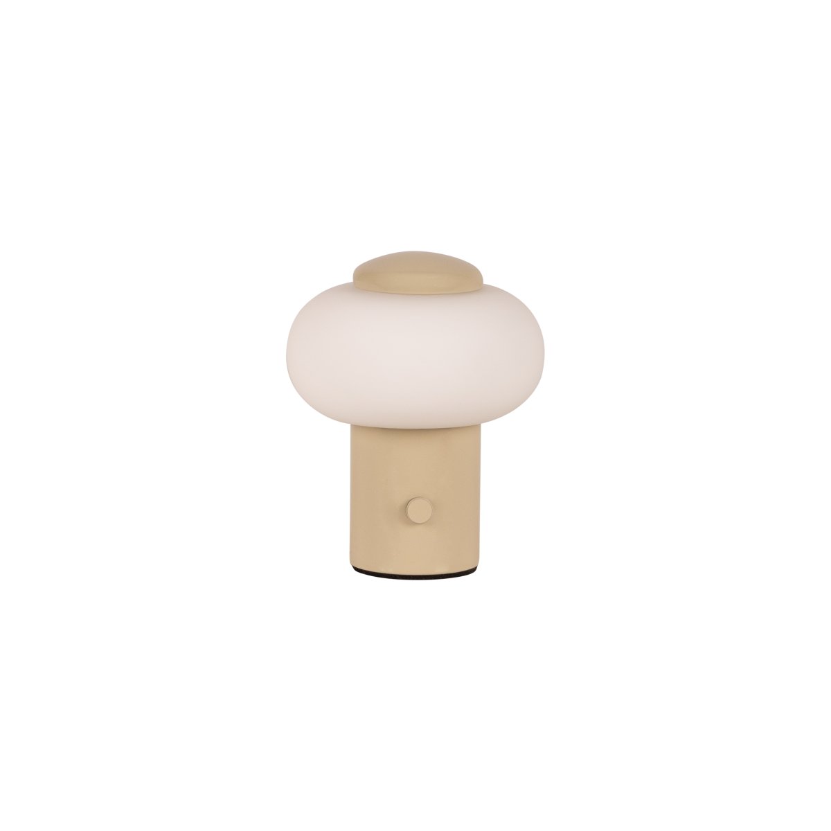 Gustav 10cm Kremfarget bærbar Fra Lucide - Gustav er en b&aelig;rbar bordlampe i metall og glass med en myk kremfarget tone som gir et varmt og stemningsfullt lys.