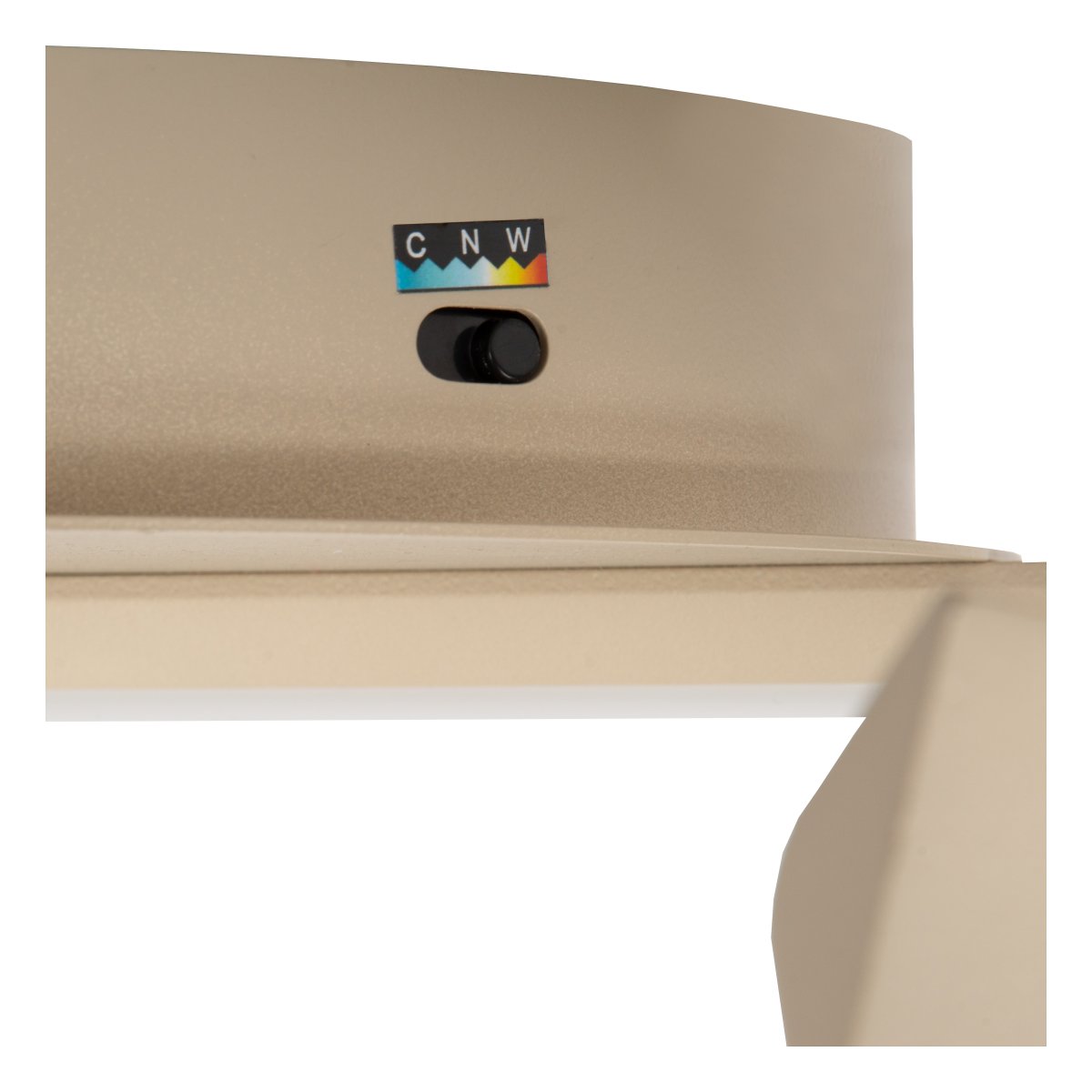Menuet Ø60 Beige plafond Fra Lucide - Menuet er en moderne taklampe i beige metall med et mykt, skulpturelt design som blir et stilig innslag i taket.