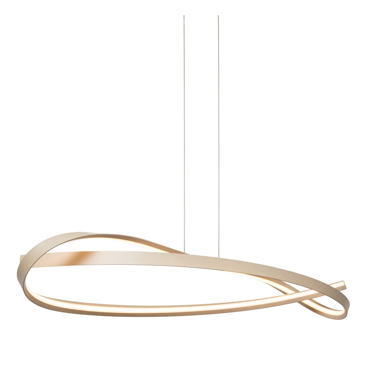 Menuet 110cm Beige Taklampe Fra Lucide - Menut er en elegant taklampe i beige metall med en myk, organisk form som gir et moderne og luftig uttrykk.