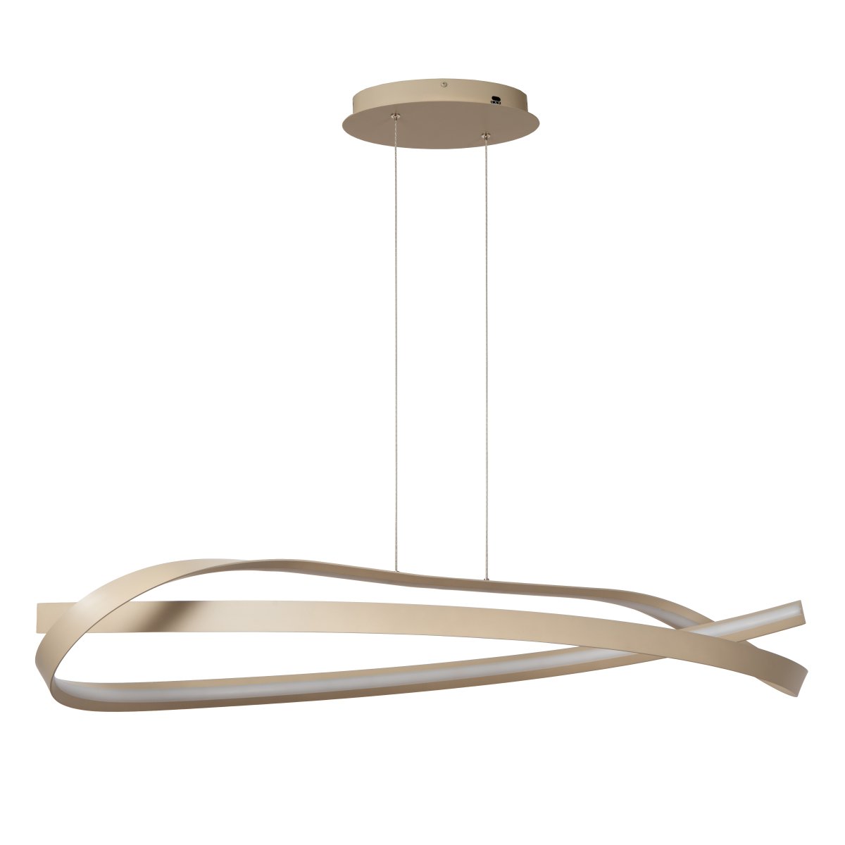 Menuet 110cm Beige Taklampe Fra Lucide - Menut er en elegant taklampe i beige metall med en myk, organisk form som gir et moderne og luftig uttrykk.