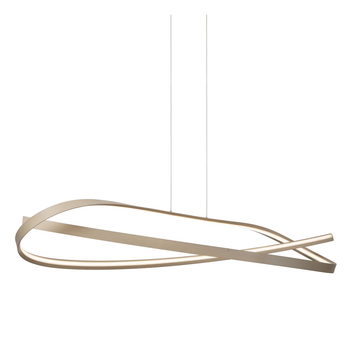 Menuet 140cm Beige Taklampe Fra Lucide - Menut er en elegant taklampe i beige metall med en myk, organisk form som gir et moderne og luftig uttrykk.