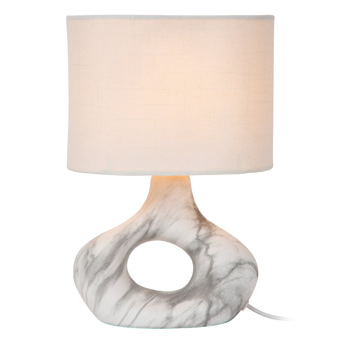 Tomeo 30cm Hvit bordlampe Fra Lucide - Tomeo passer like godt på et sidebord som i et vindu eller på et skrivebord.