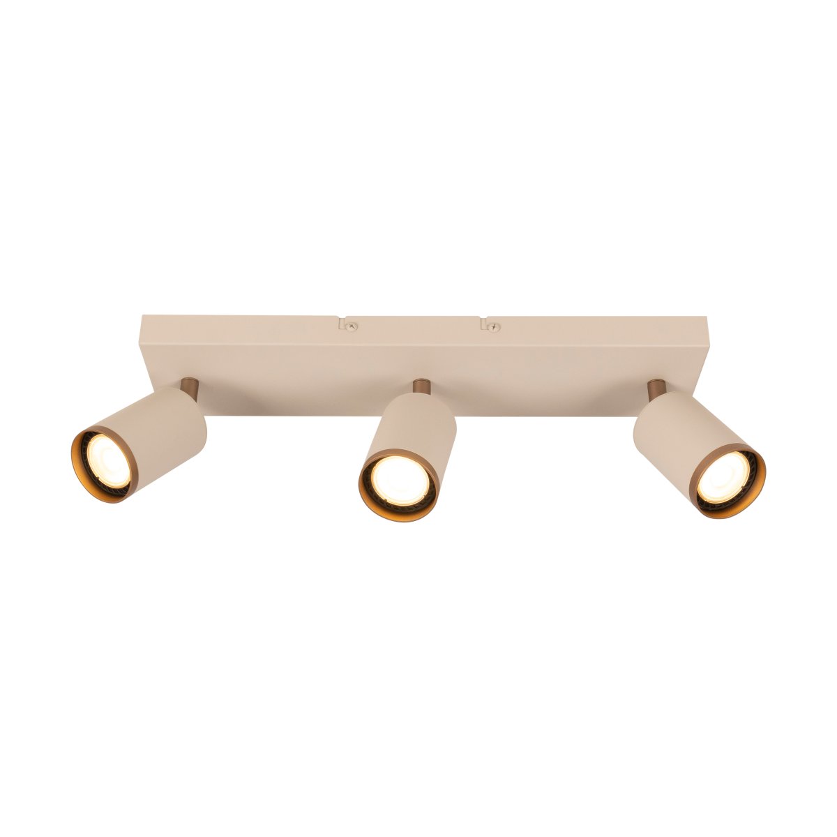 Regina 3 Taupe spotlight Fra Lucide - Regina takspotlight er en stilig og moderne belysningsl&oslash;sning i metall med en elegant taupe-finish og detaljer i brunt metall.