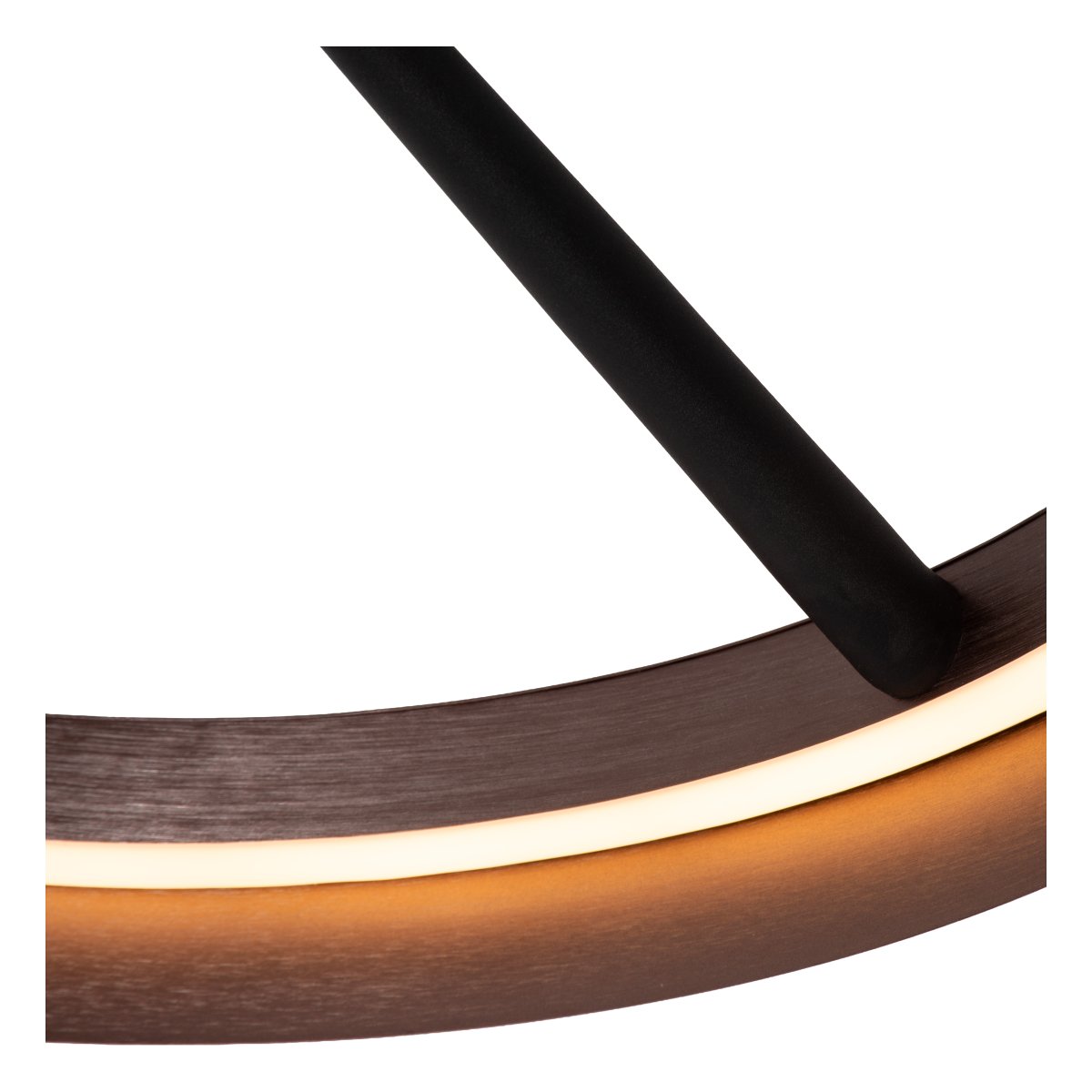 Leonard Ø55 Brun plafond Fra Lucide - Leonard er en moderne taklampe som kombinerer en metallisk brun finish med stilige, svarte detaljer.