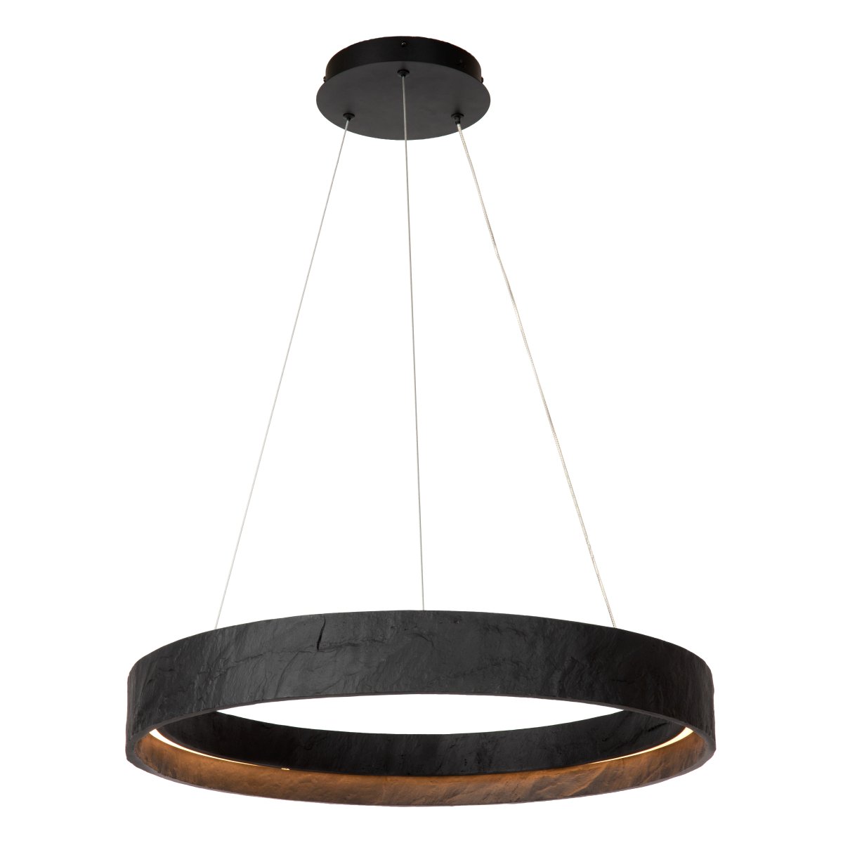 Adelante Ø60 Svart Taklampe Fra Lucide - Adelante er en imponerende pendellampe som kombinerer betong og metall i et moderne design.