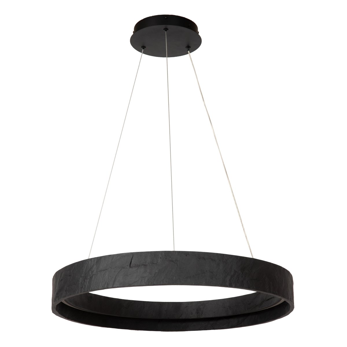 Adelante Ø60 Svart Taklampe Fra Lucide - Adelante er en imponerende pendellampe som kombinerer betong og metall i et moderne design.